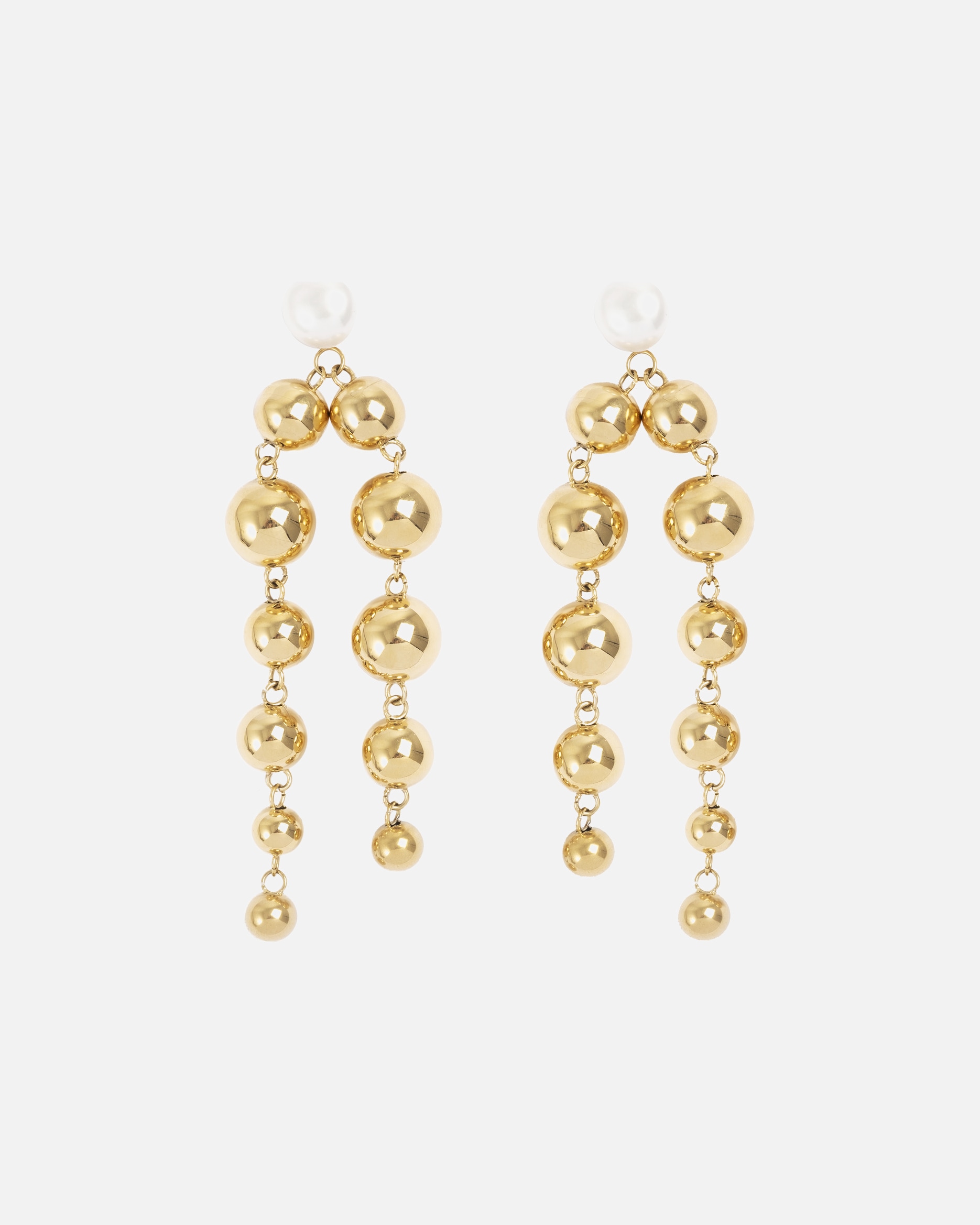 Ohrringe für Weiblich A&C Oslo – Nordic Design Jewellery Default Brand Line Ohrringe 'Tone Damli - Pearls' gold