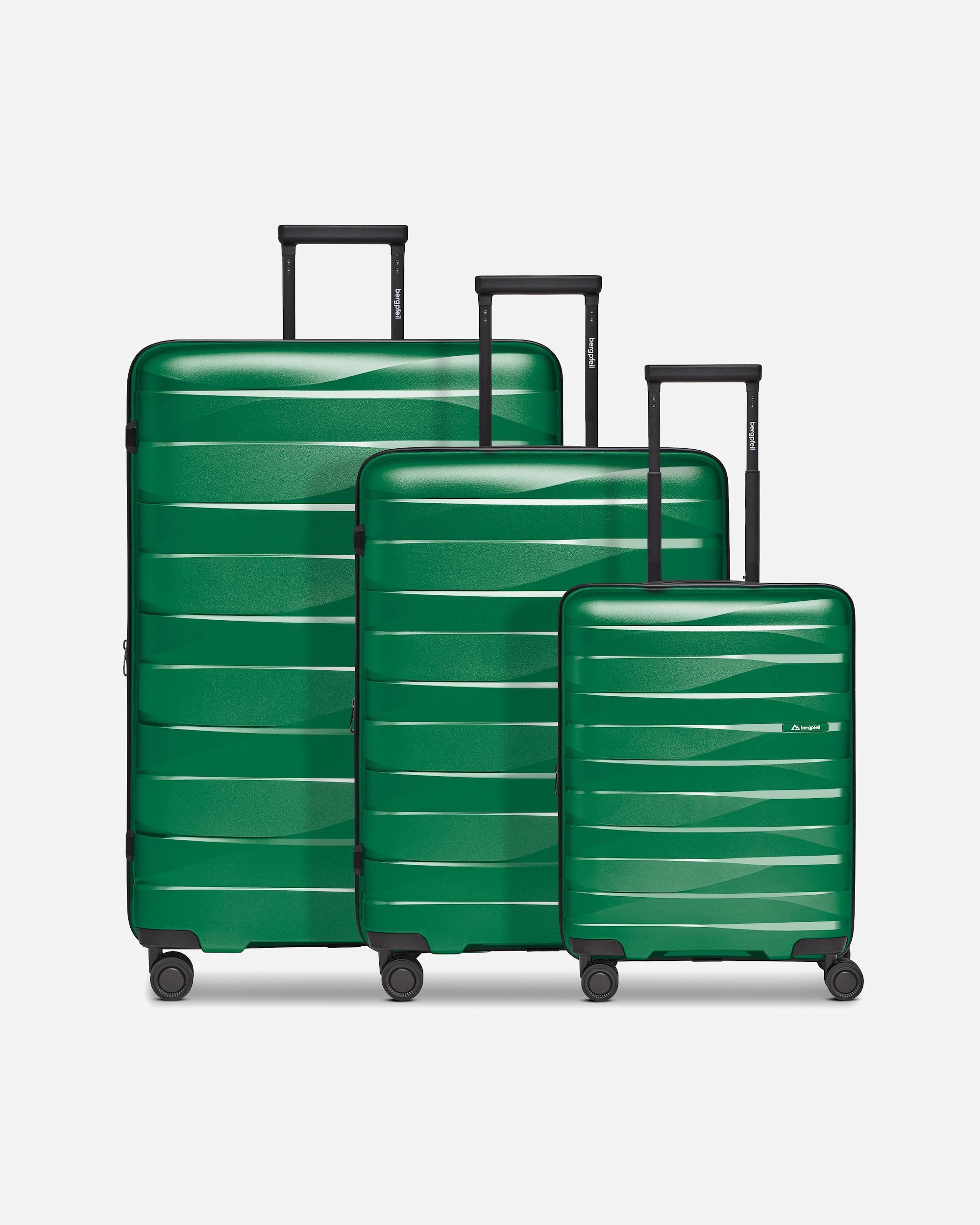 Koffer für Männlich bergpfeil Default Brand Line Travel 4-Rollen Kofferset 3-tlg. mit Dehnfalte emerald green metallic