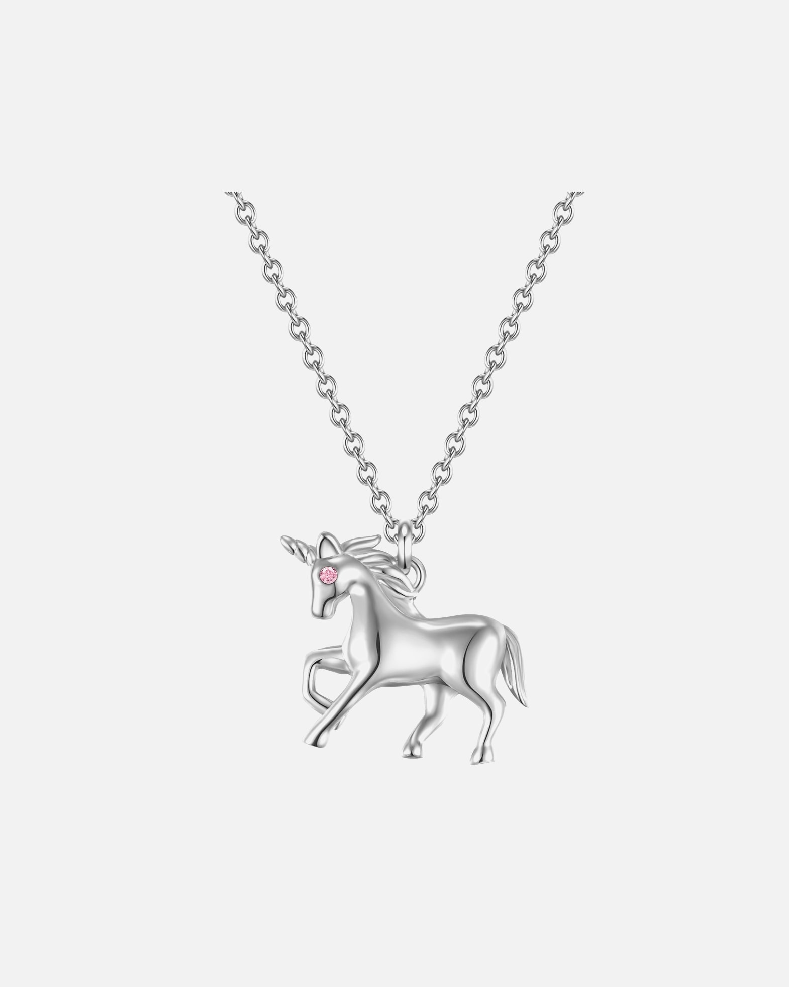 Halskette für Weiblich Glanzstücke München Halskette Einhorn Sterling Silber Zirkonia in Silber 35,0 cm Basiskette + 7,5 cm Verlängerung