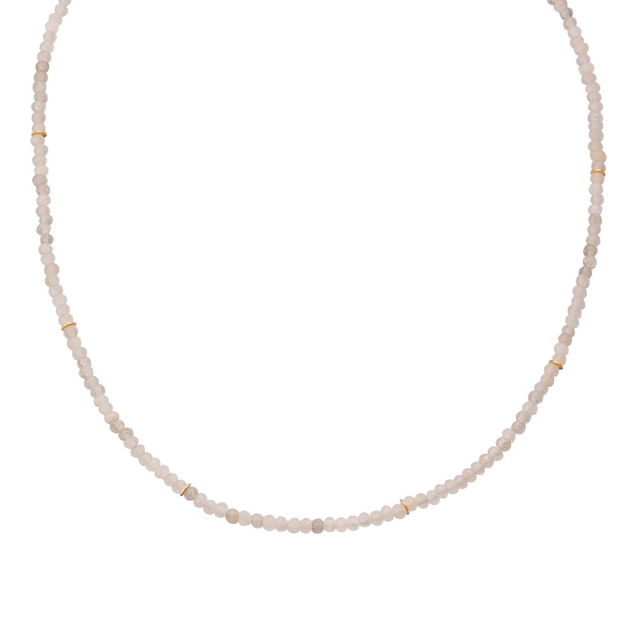 Glanzstücke München Halskette aus Sterling Silber in gelbgold mit Chalcedon 40,0 cm Basiskette + 5,0 Verlängerung Damen
