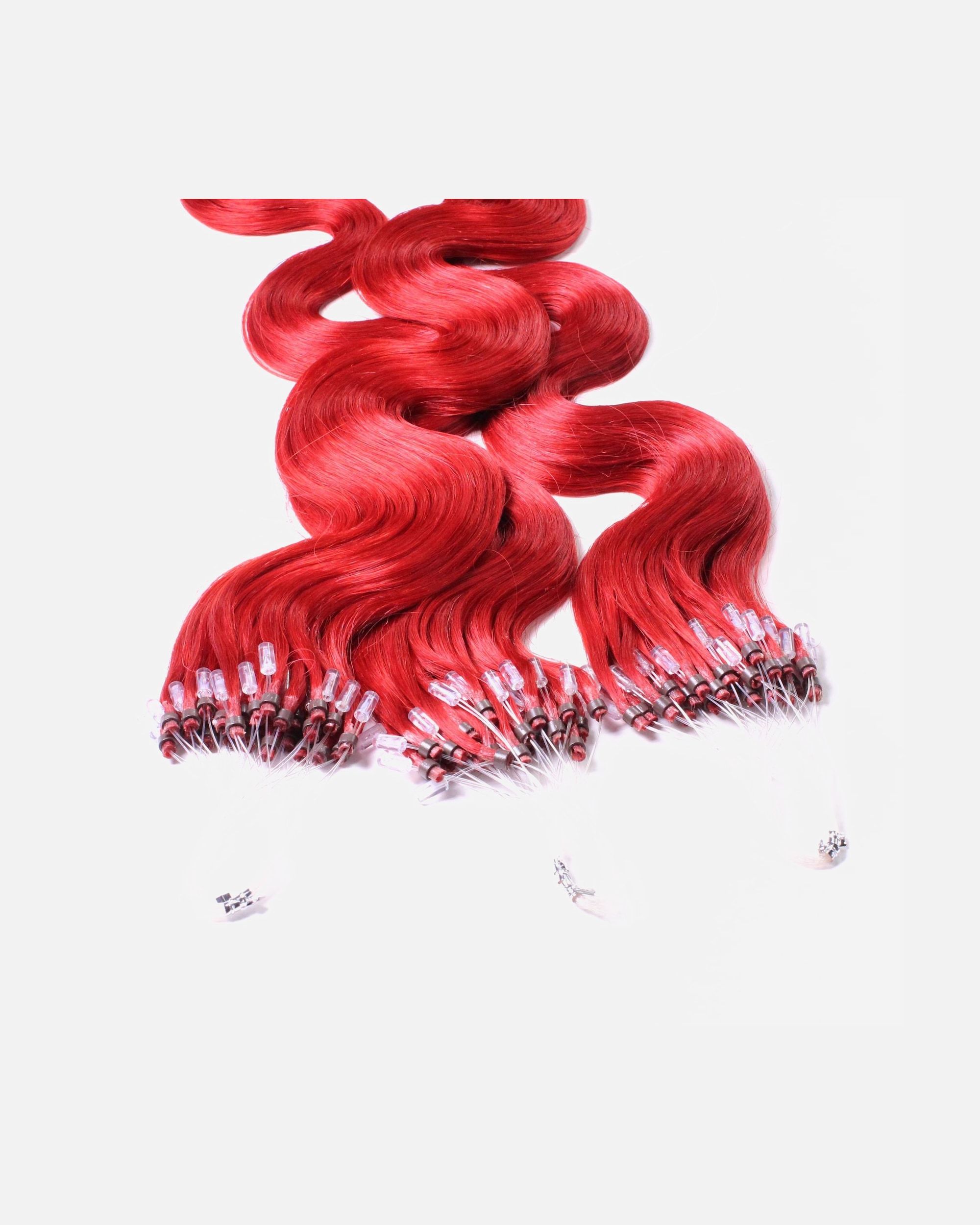 Extensions für Weiblich hair2heart Microring Extensions Echthaar #0/44 Rot-Intensiv 1g 60cm