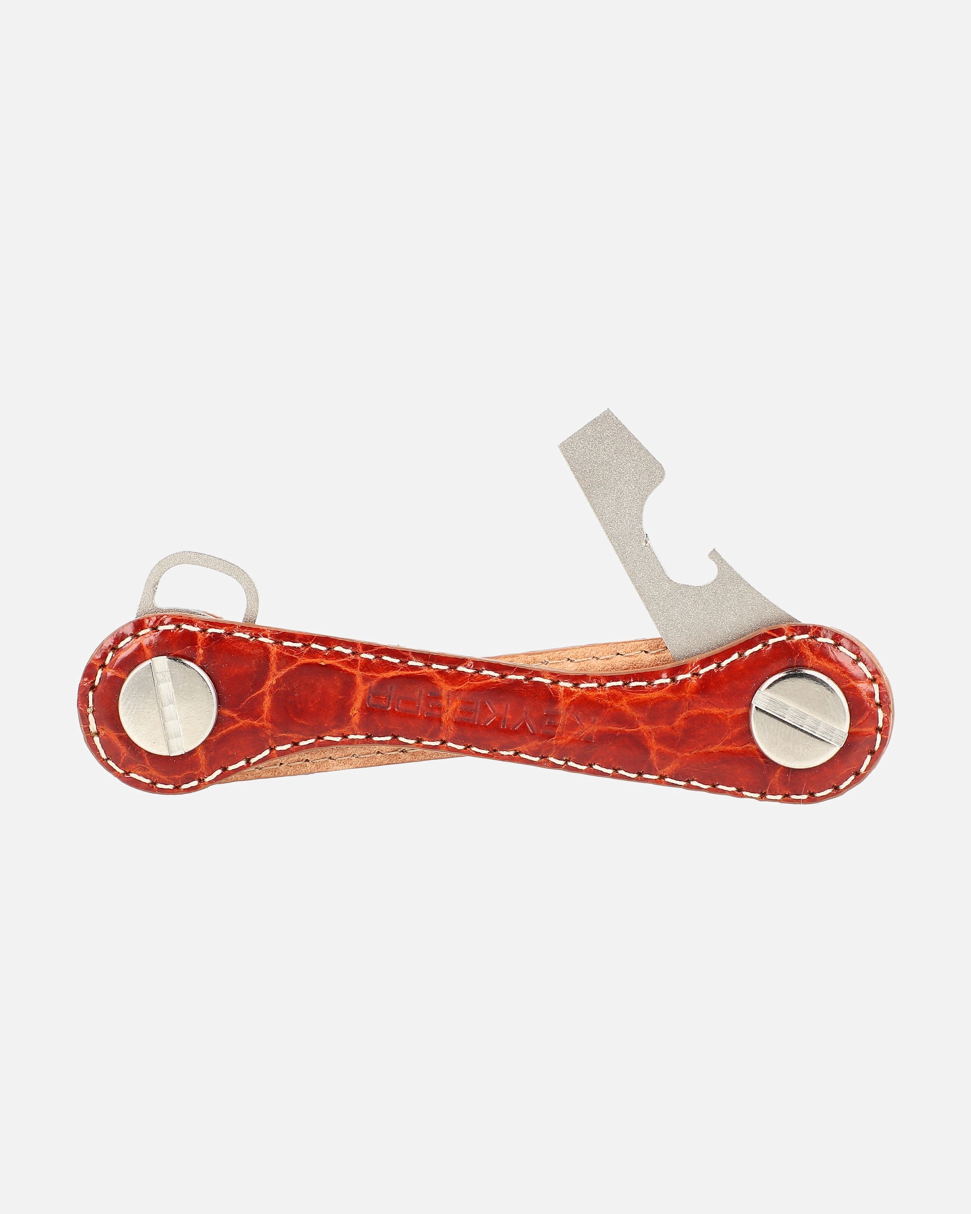 Etui für Männlich Keykeepa Leather Schlüsselmanager Leder 1-12 Schlüssel cayman red