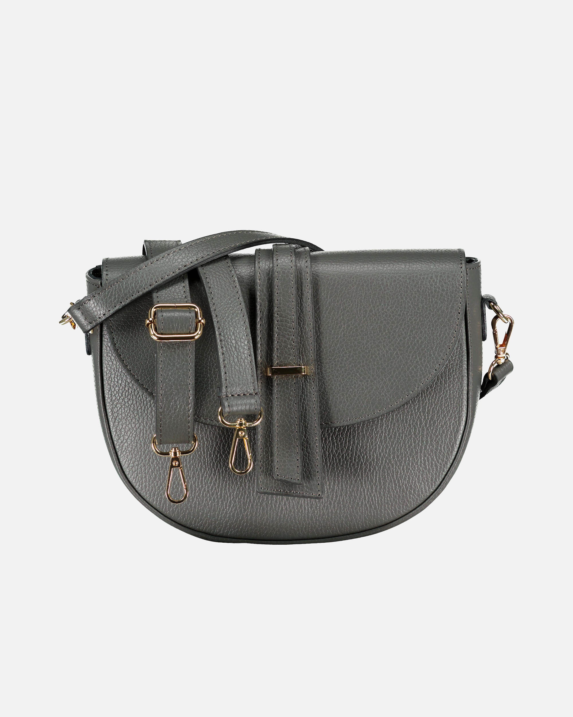 Tasche für Weiblich Hausfelder Manufaktur Satteltasche Dunkelgrau