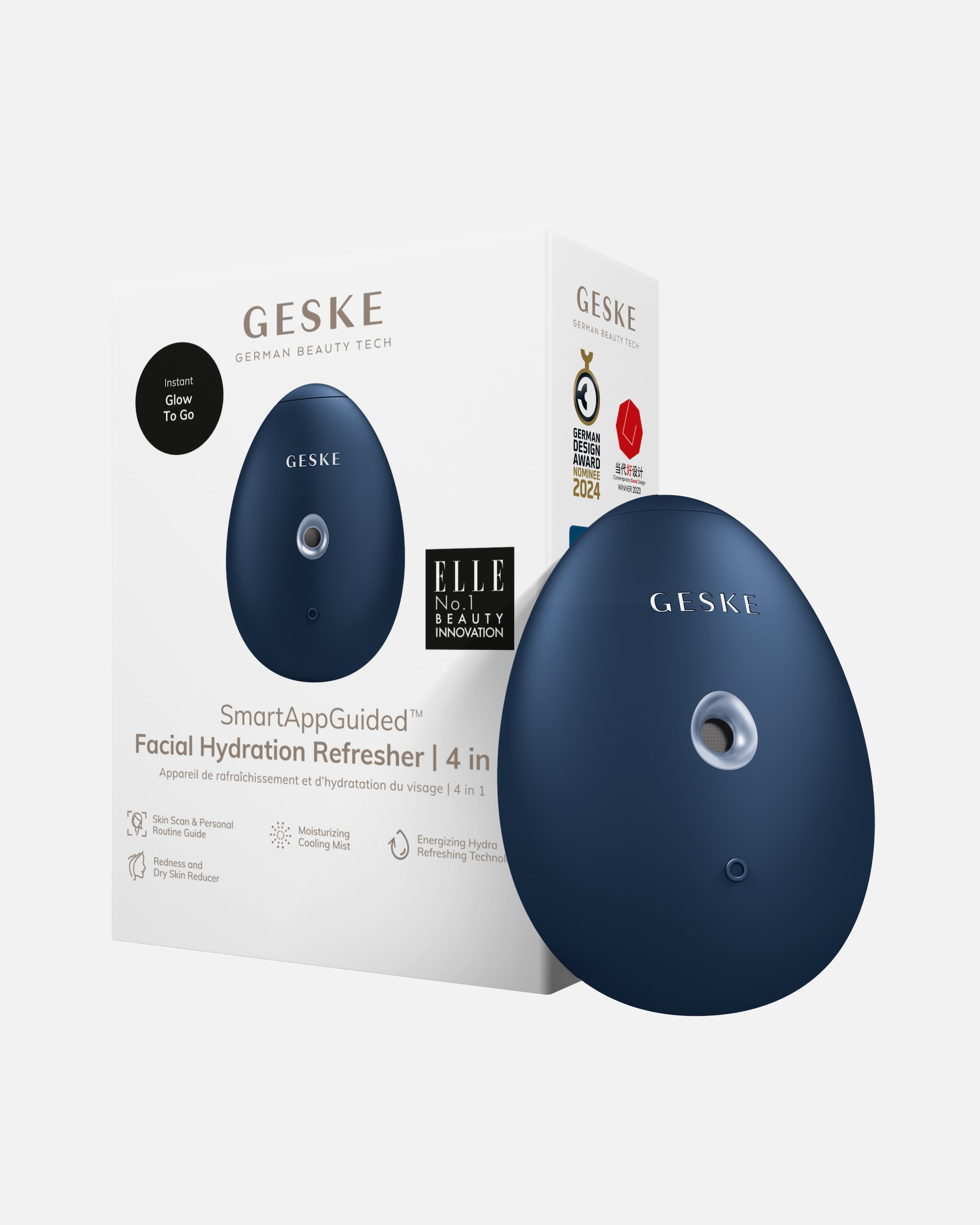 Multifunktionsgerät für Unisex Geske SmartAppGuided™ Facial Hydration Refresher | 4 in 1 Midnight