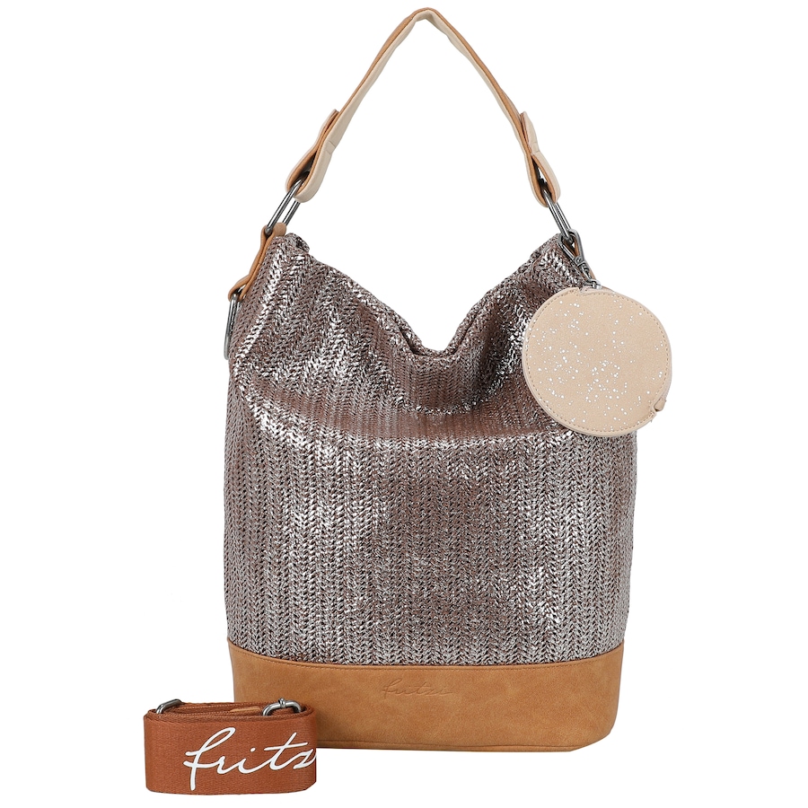 Fritzi aus Preußen Shopper Olga Limited Painted Straw mit abnehmbarem Etui Reißverschluss silber Coral Damen