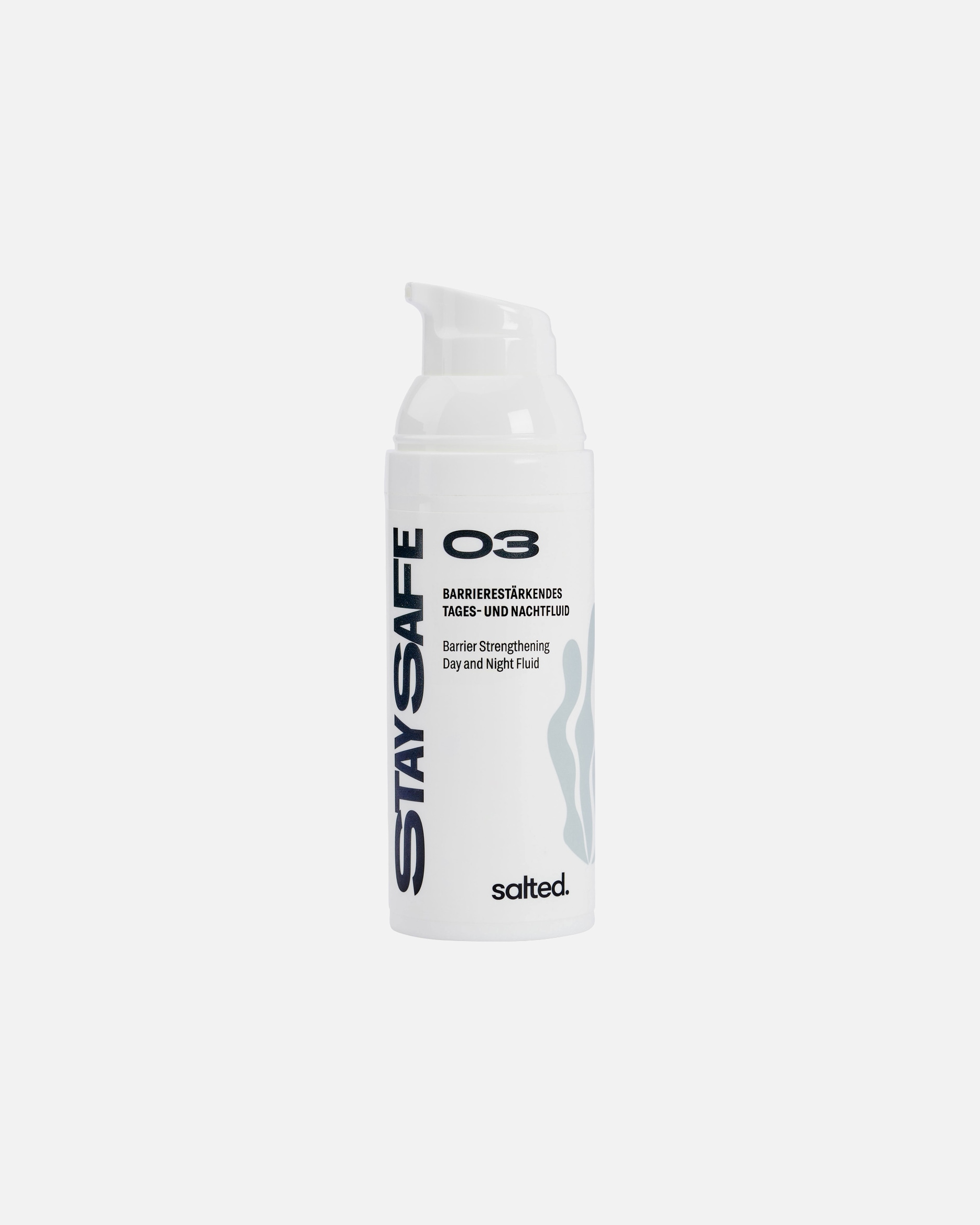 Gesichtscreme für Unisex Salted Barrierestärkendes Tages- und Nachtfluid mit Duft weiß - 50 ml
