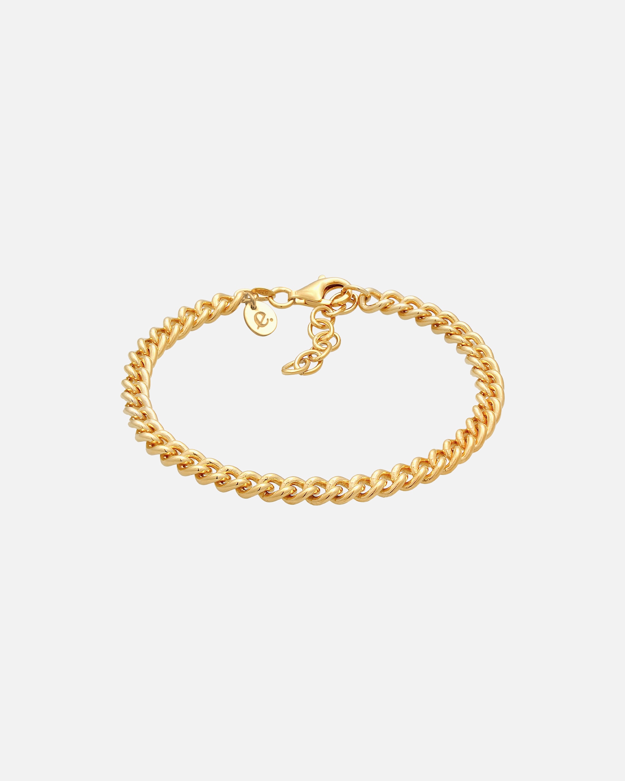 Armband für Weiblich Elli PREMIUM Panzerkette Massiv Maskulin Unisex 925 Silber 19