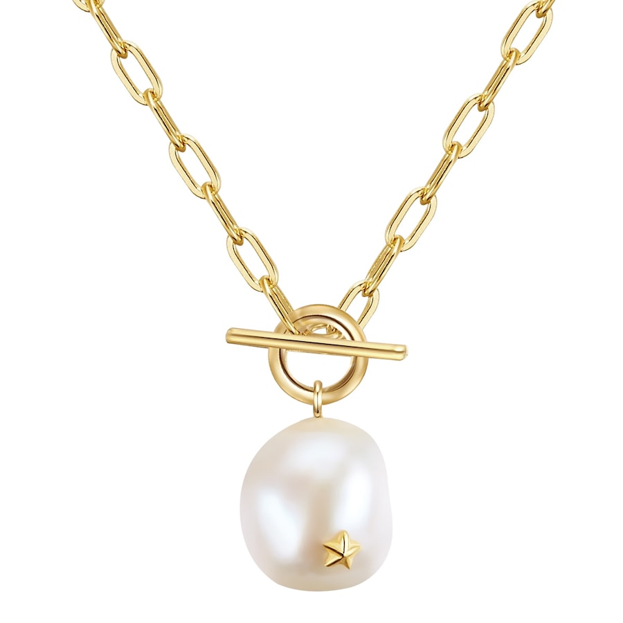 Glanzstücke München Halskette Sterling Silber Süßwasser-Zuchtperle in Gelbgold 45,0 cm Damen
