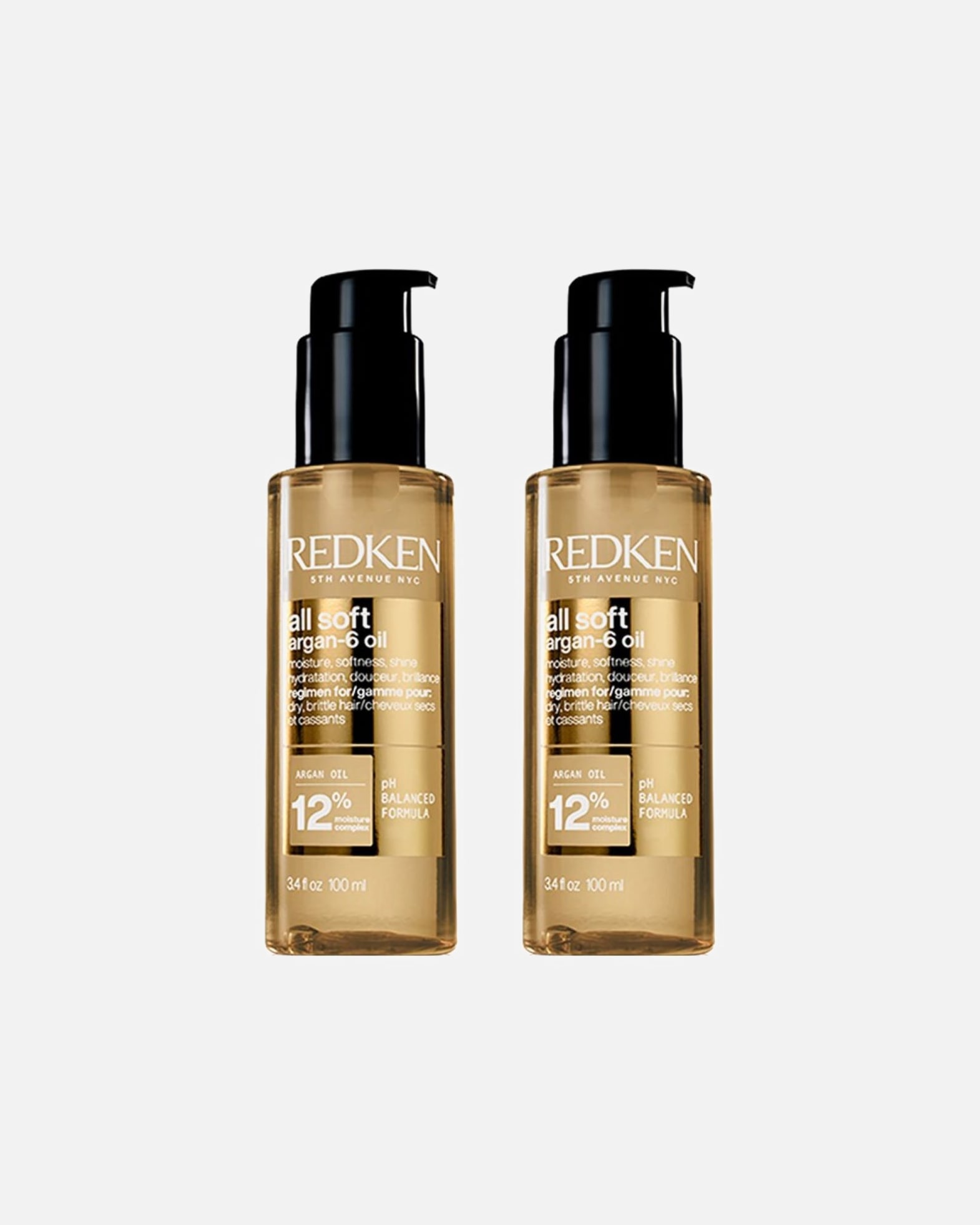 Haaröl für Weiblich Redken Default Brand Line All Soft Argan Oil 2er Set* 1 Stück