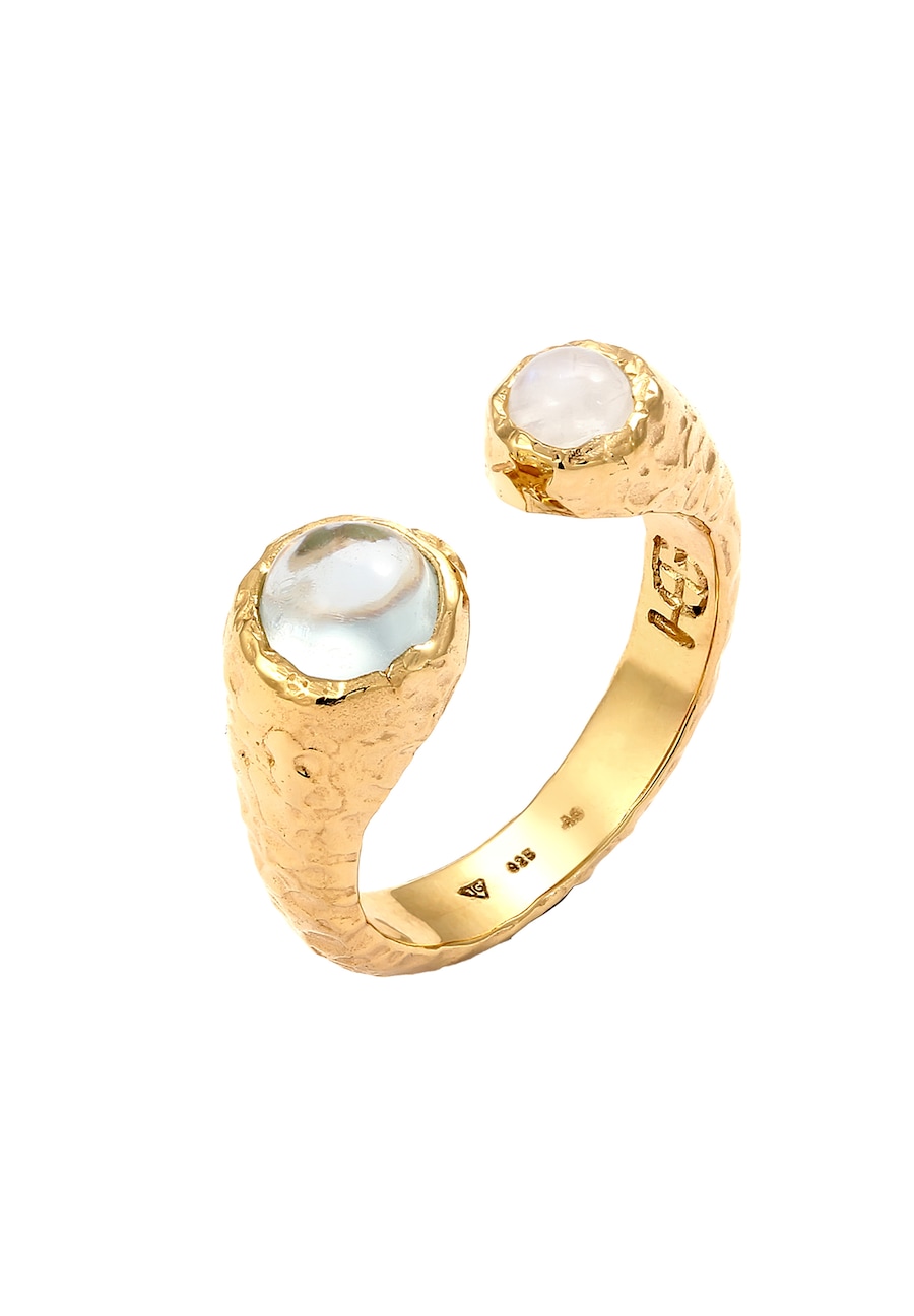 Haze & Glory Aquamarin Mondstein 925 Sterling Silber 52 Damen