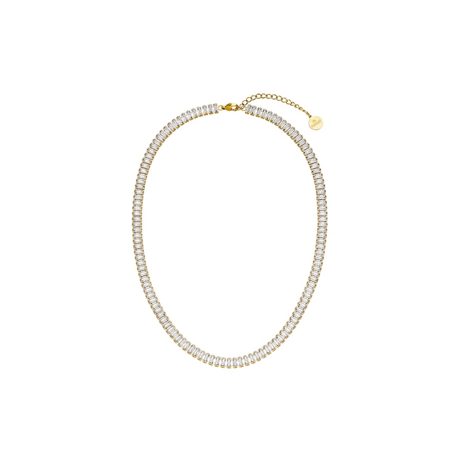 Purelei Crystal Glow Kette 100% Edelstahl Gold Hellbraun Damen
