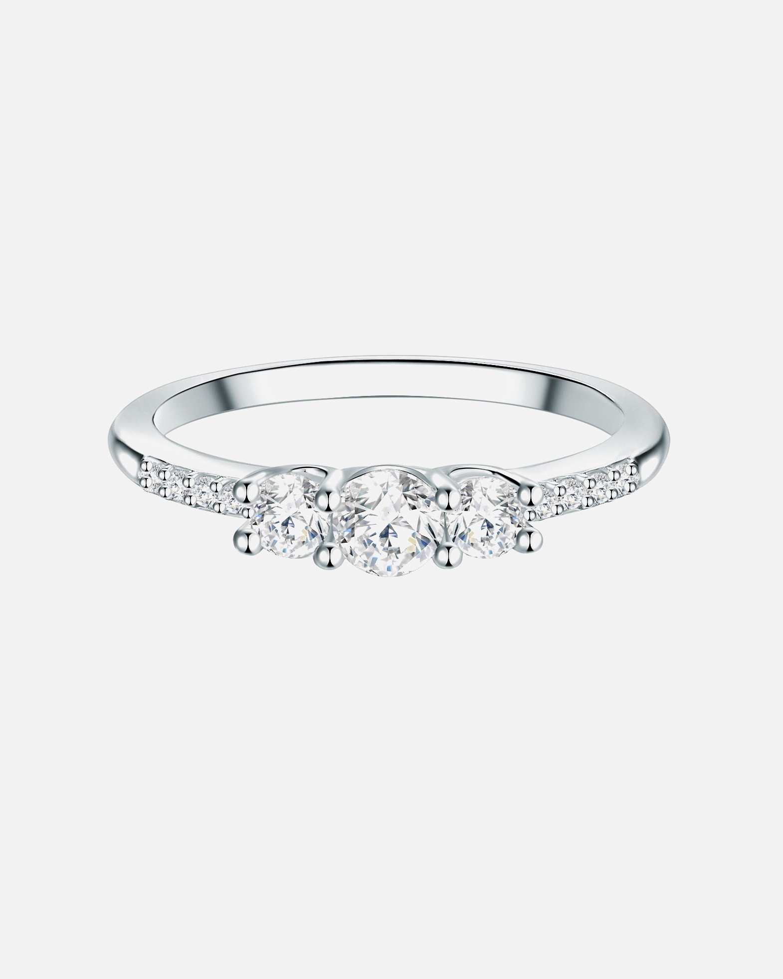 Ring für Weiblich Trilani Ring aus Sterling Silber in silber mit Zirkonia 50