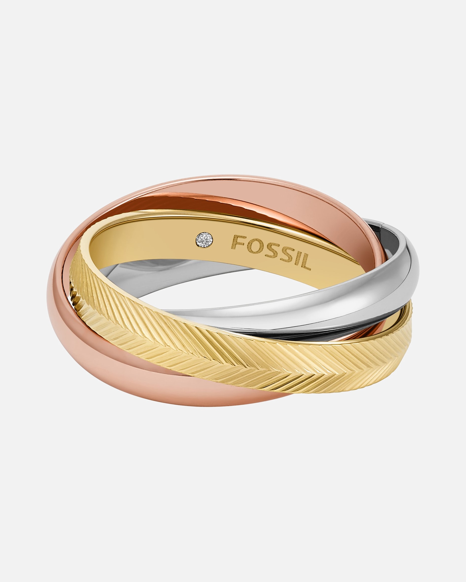 Ring für Weiblich Fossil Damenring Edelstahl 60