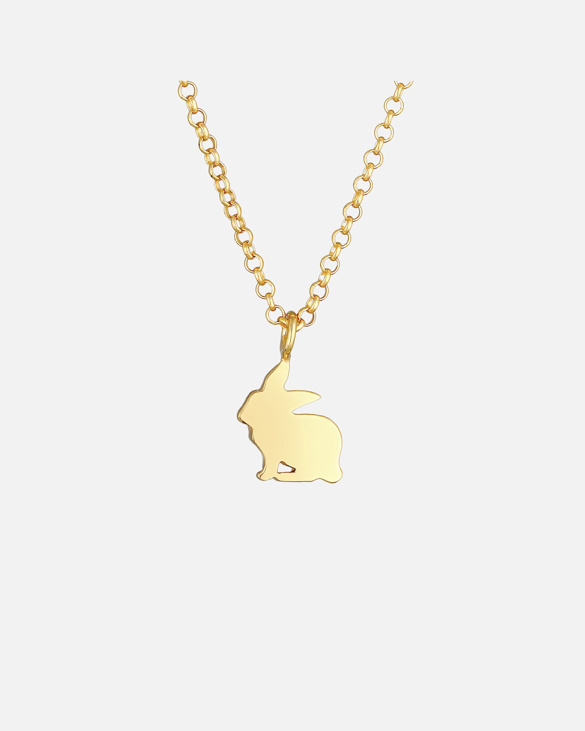 Halskette für Weiblich Elli Kinder Hase Tier Ostern 925 Silber goldfarben