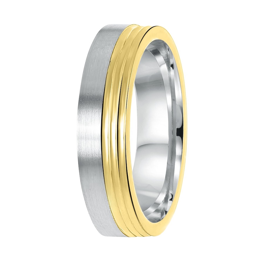 Lucardi Ringe 'Bilbao' 925 Silber - silbern-goldfarbig 64mm Herren