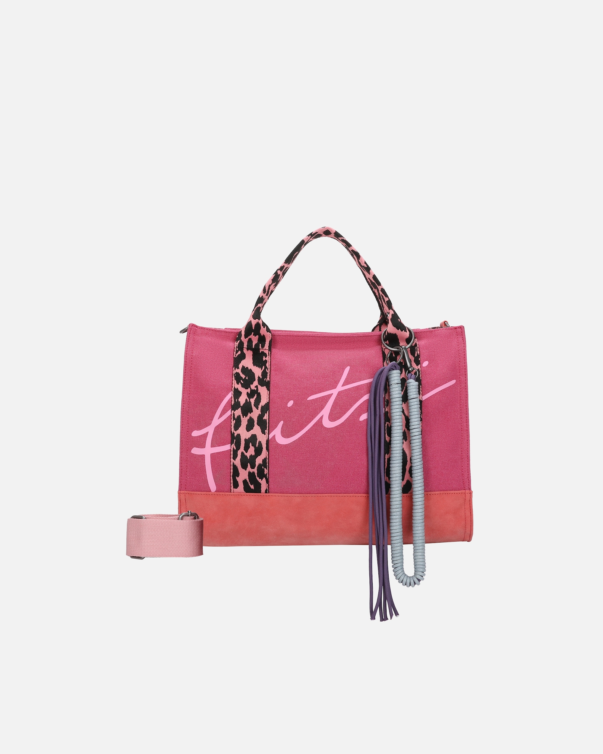 Umhängetasche für Weiblich Fritzi aus Preußen Schultertasche Summer Zebra Safari mit abnehmbarer Kordel rosa