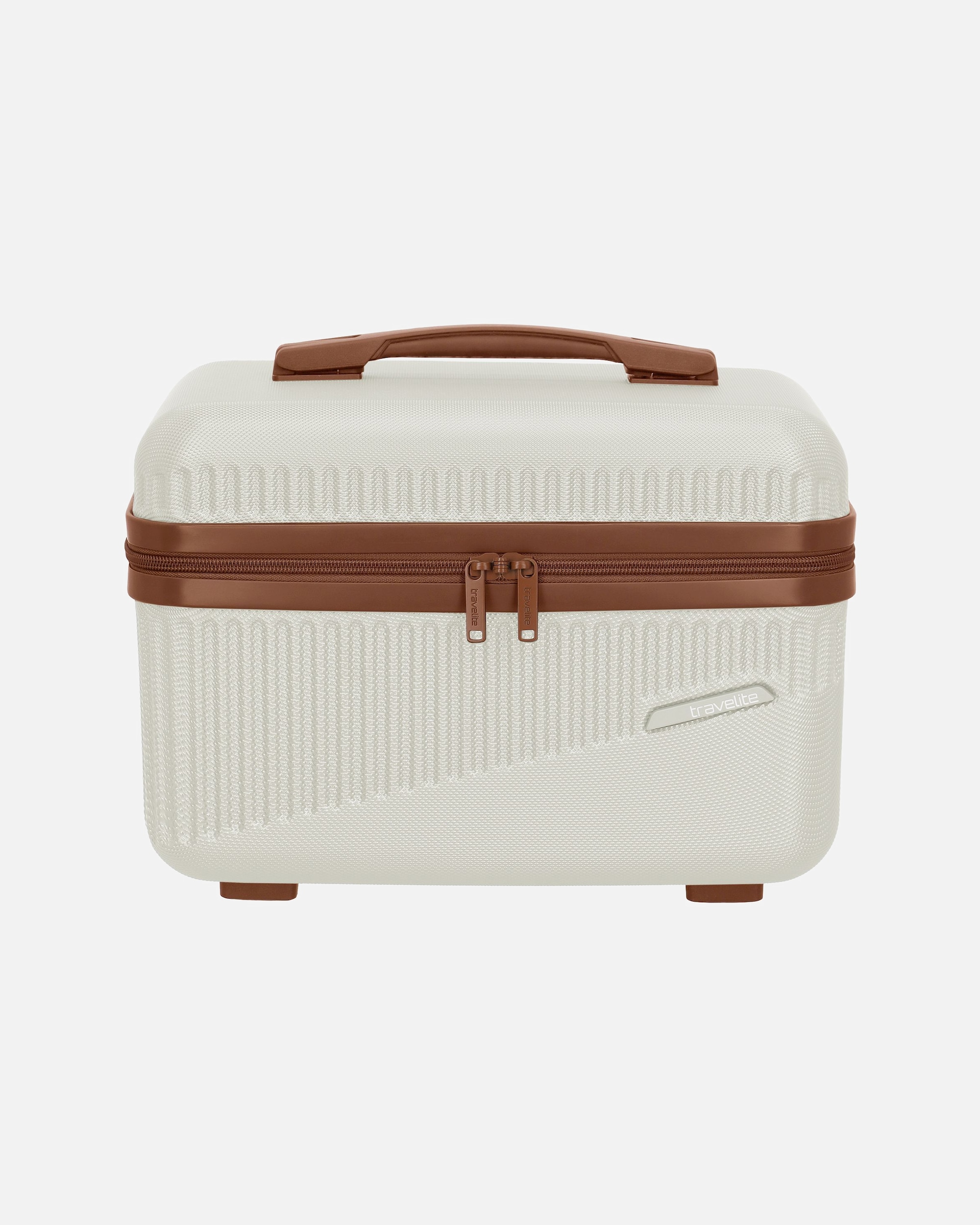 Beauty Case für Männlich Travelite Bali Beautycase 36 cm weiss-cognac