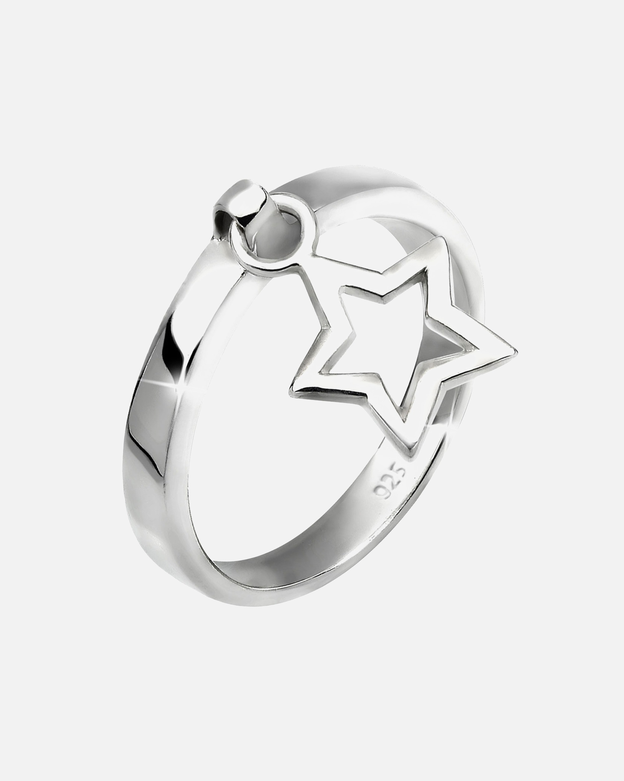 Ring für Weiblich Elli Stern Anhänger 925 Sterling Silber Geschenkidee 54