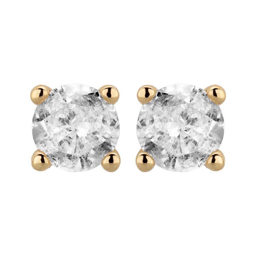 Orolino Ohrstecker 585/- Gold Brillant weiß 0,25ct. gelb vergoldet Damen