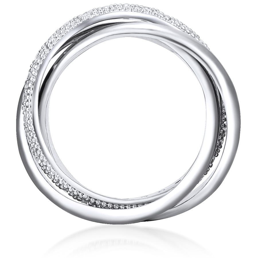Lulu & Jane Ring Messing Zirkonia in Silber 56 Damen
