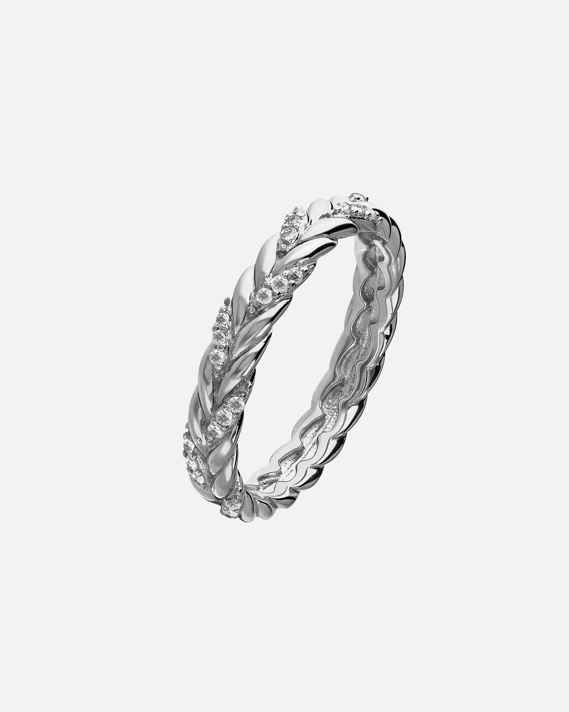 Ring für Weiblich Lucardi Ring 925 Silber - Silberfarbig 58mm