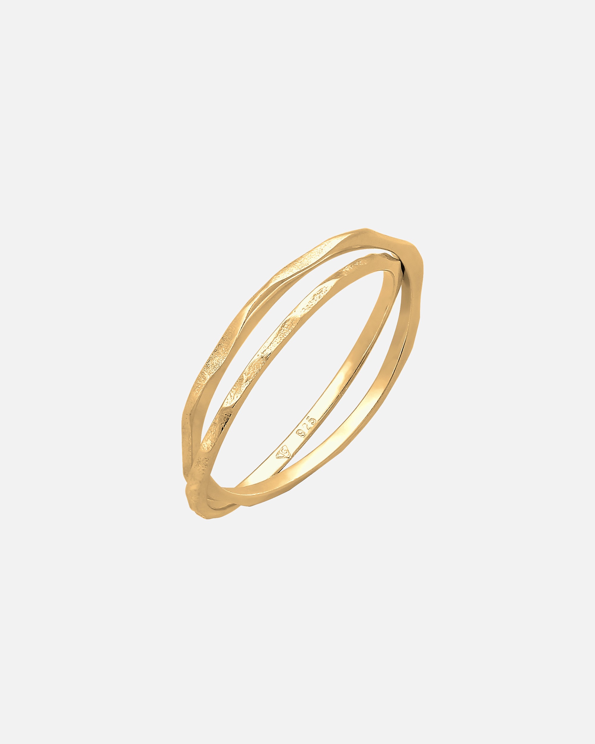 Ring für Weiblich Elli Wickelring Strukturiert Vintage Style 925 Silber 52