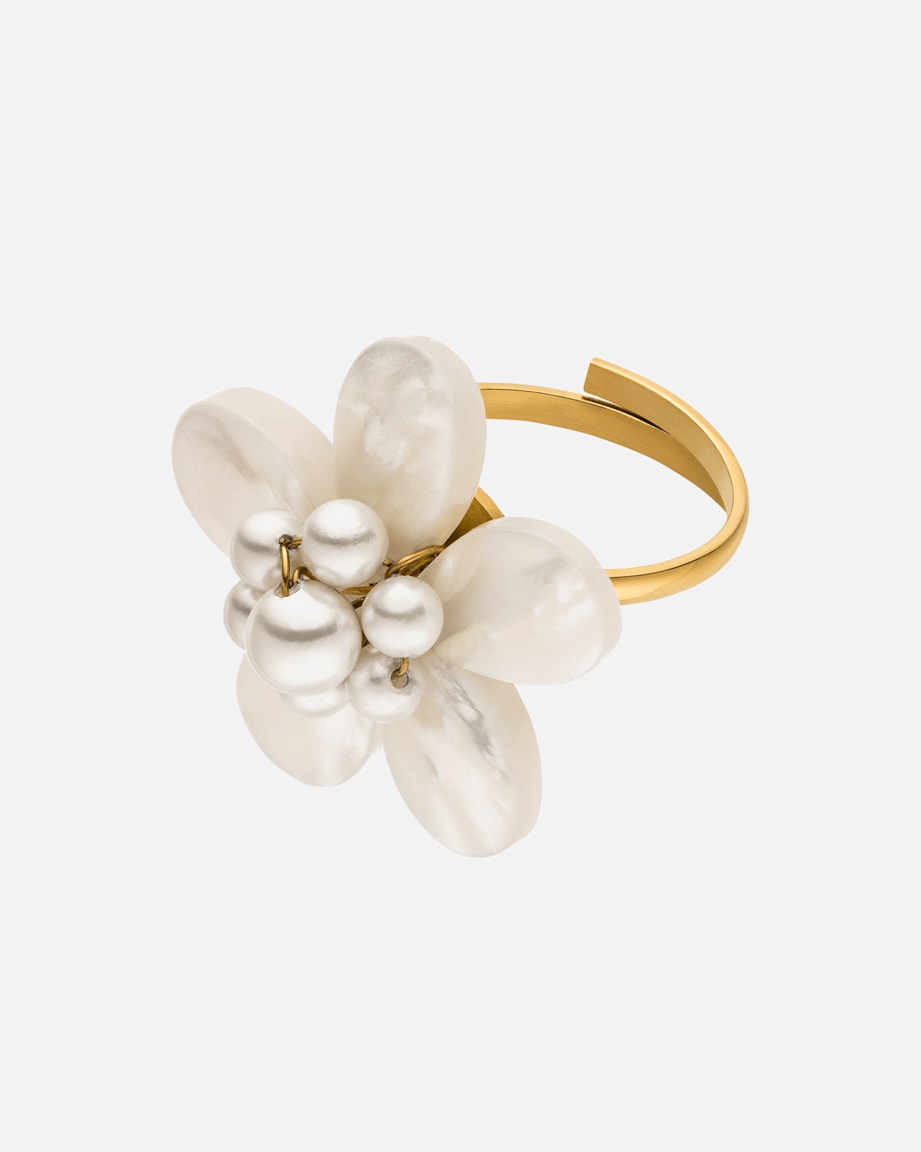 Ring für Unisex Purelei Pearly Flower Ring 100% Edelstahl M/L