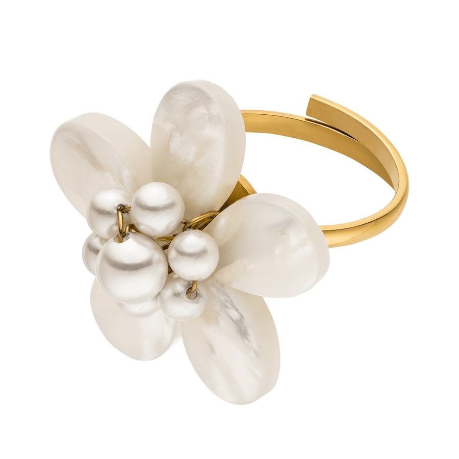 Purelei Pearly Flower Ring 100% Edelstahl M/L