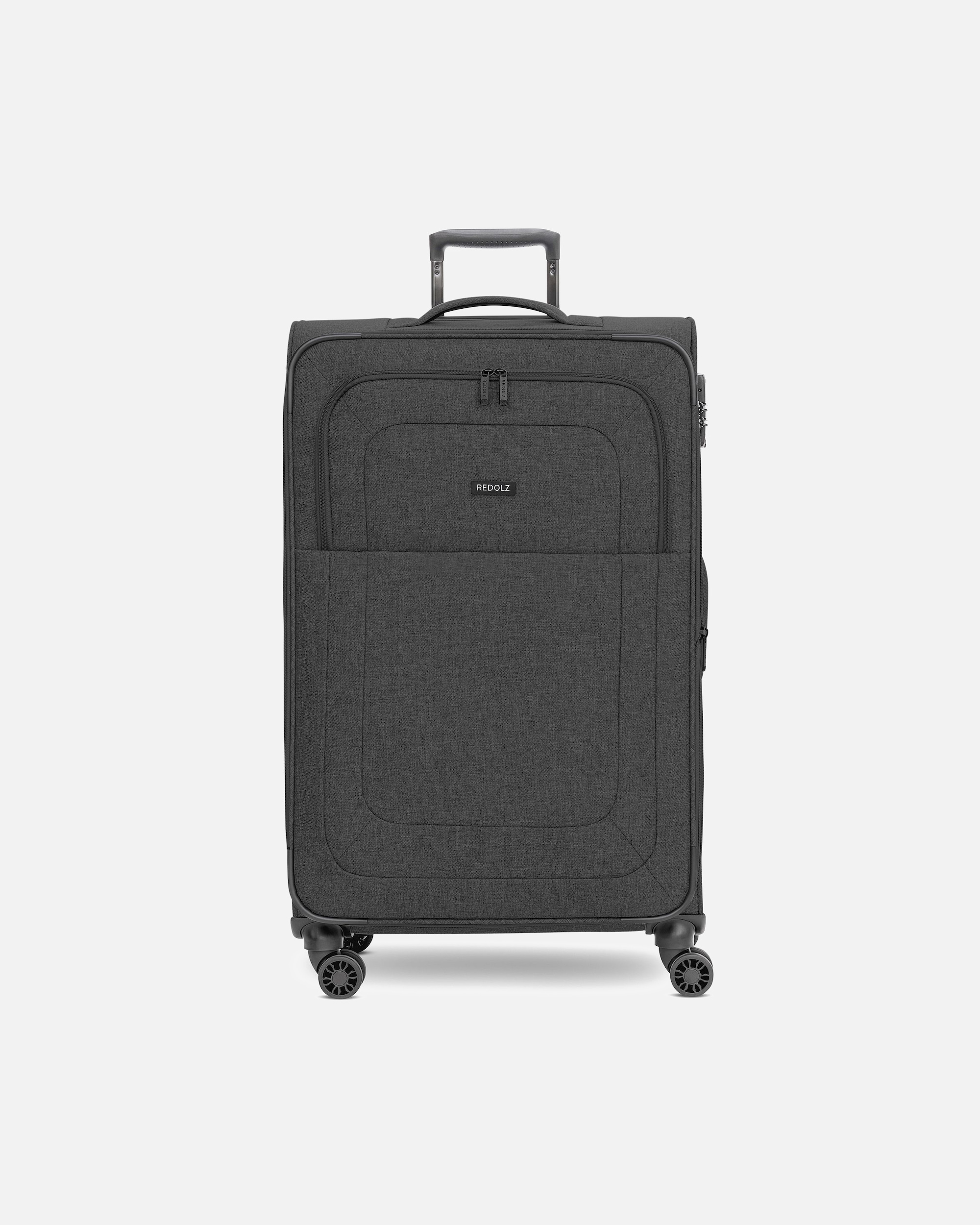 Trolley für Männlich Redolz Essentials 12 LARGE 4 Rollen Trolley 79 cm mit Dehnfalte black2