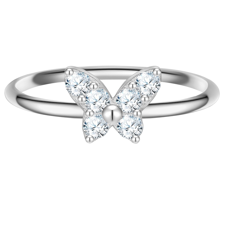 Glanzstücke München Ring Schmetterling aus Sterling Silber in silber mit Zirkonia 54 Damen