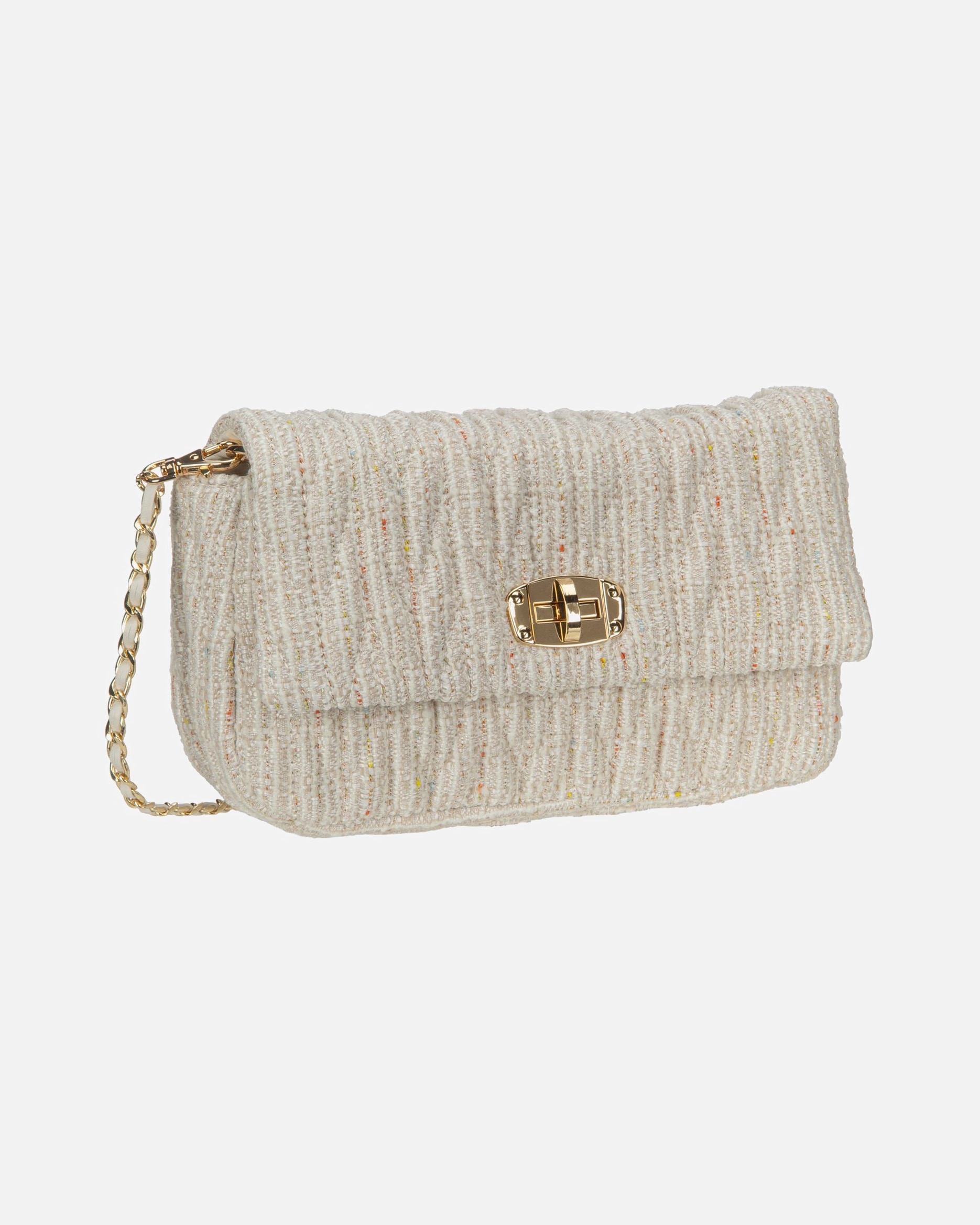 Umhängetasche für Unisex Seidenfelt Schultertasche Floro Happy Beige