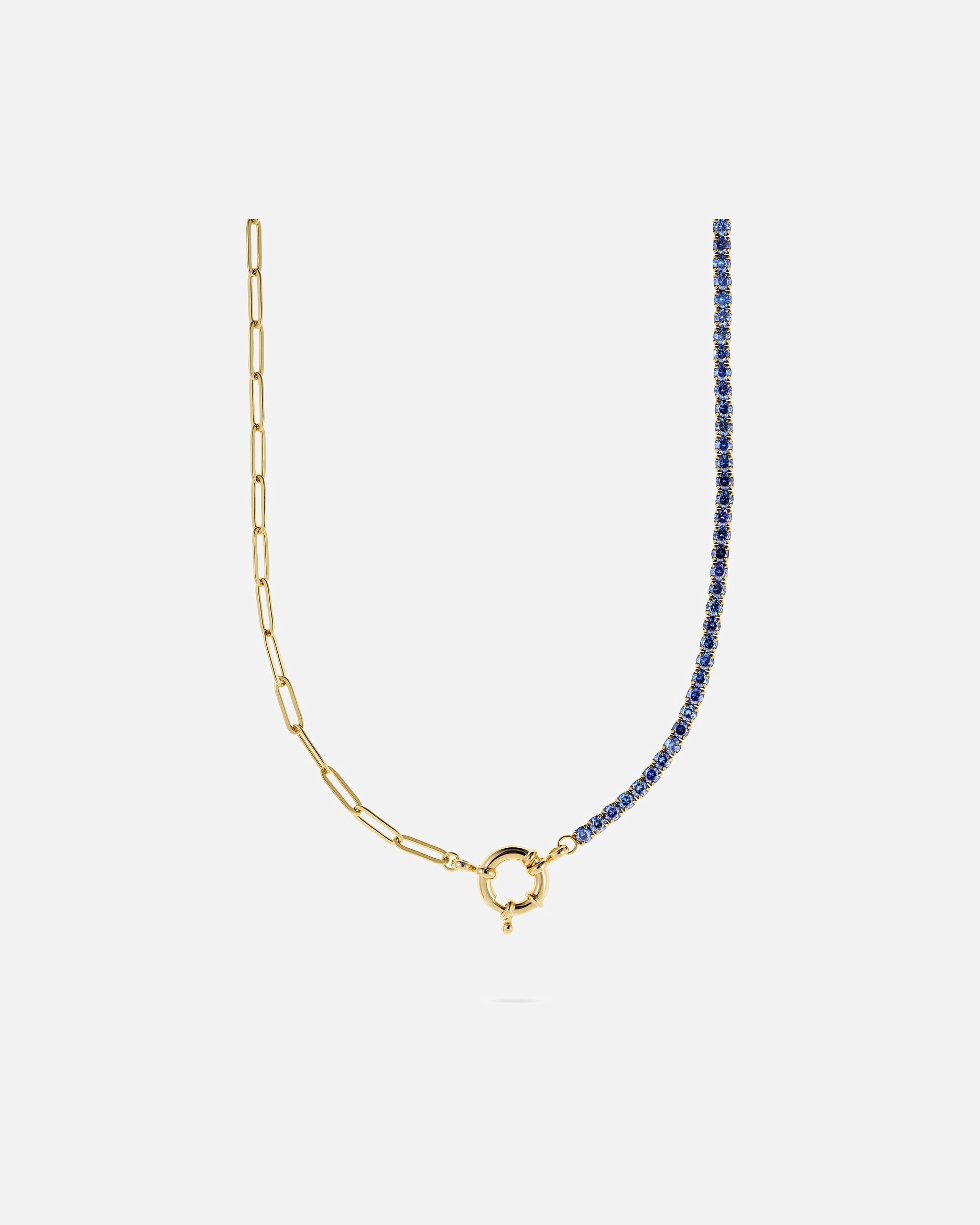 Halskette für Weiblich CHRIST Kette 925er Silber, recycelt blau, gelbgold