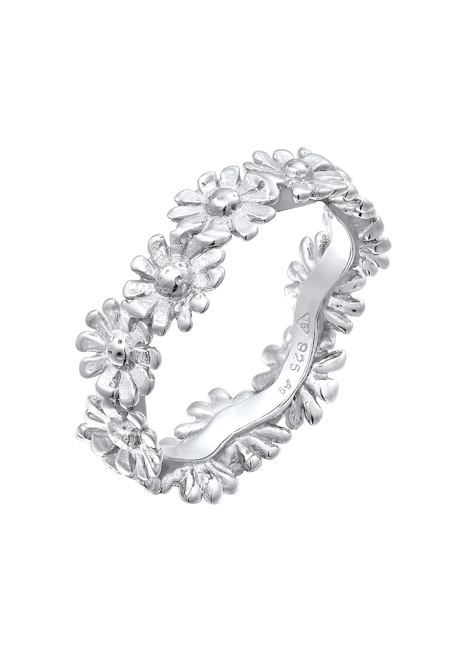 Elli Bandring Blüte Blume Flower Hippie 925 Silber 56 Damen