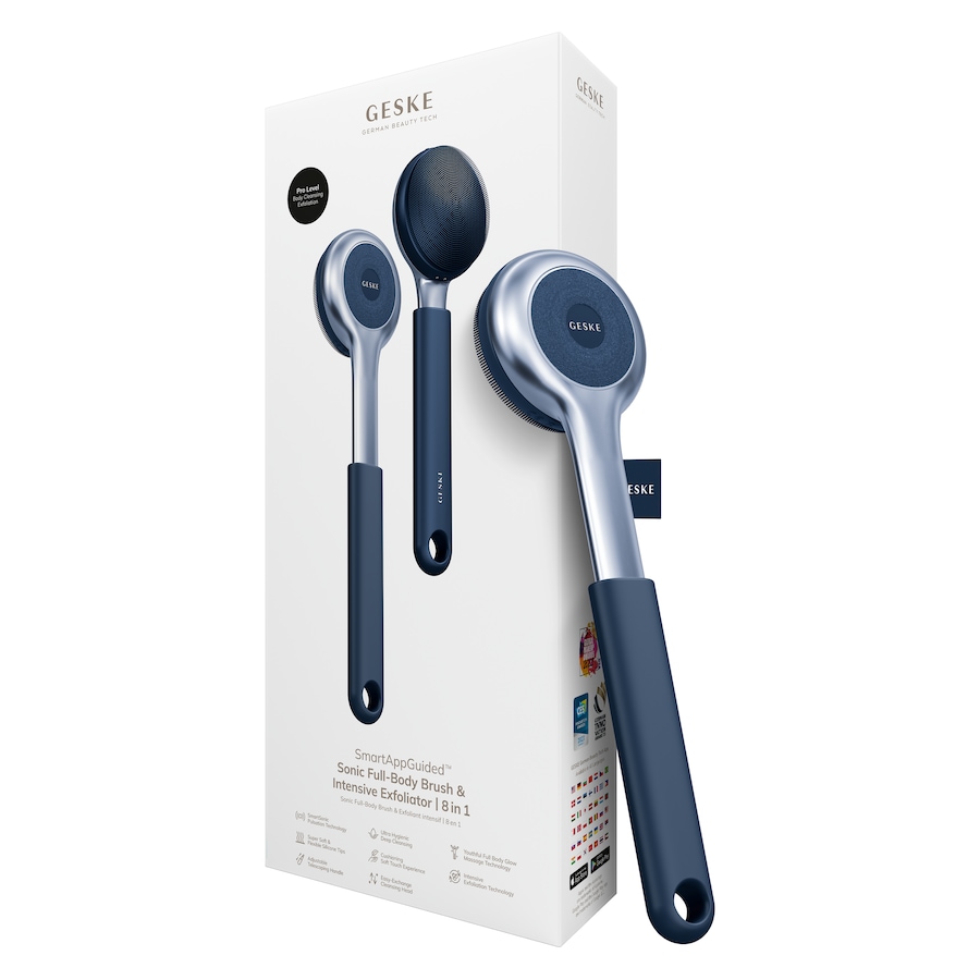 GESKE Sonic Full-Body Brush & Intensive Exfoliator | 8 in 1 Midnight