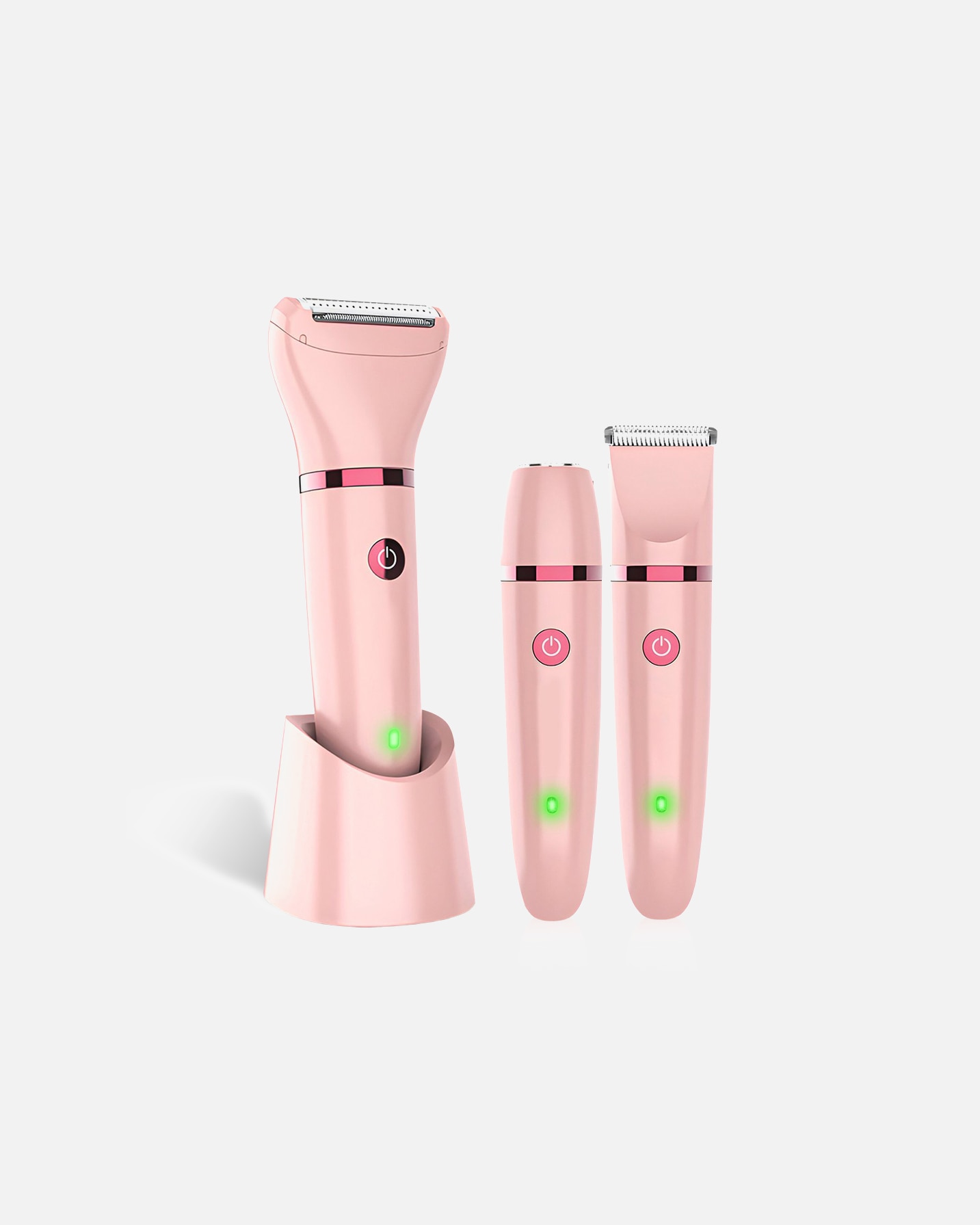 Trimmer für Unisex Sansbeaute Default Brand Line 3-in-1 Damenrasierer für Gesicht, Achseln, Beine und Bikinizone Pink Edition