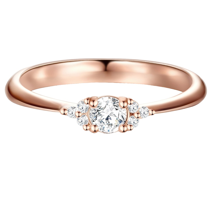 Trilani Ring aus Sterling Silber in roségold mit Zirkonia 52 Damen