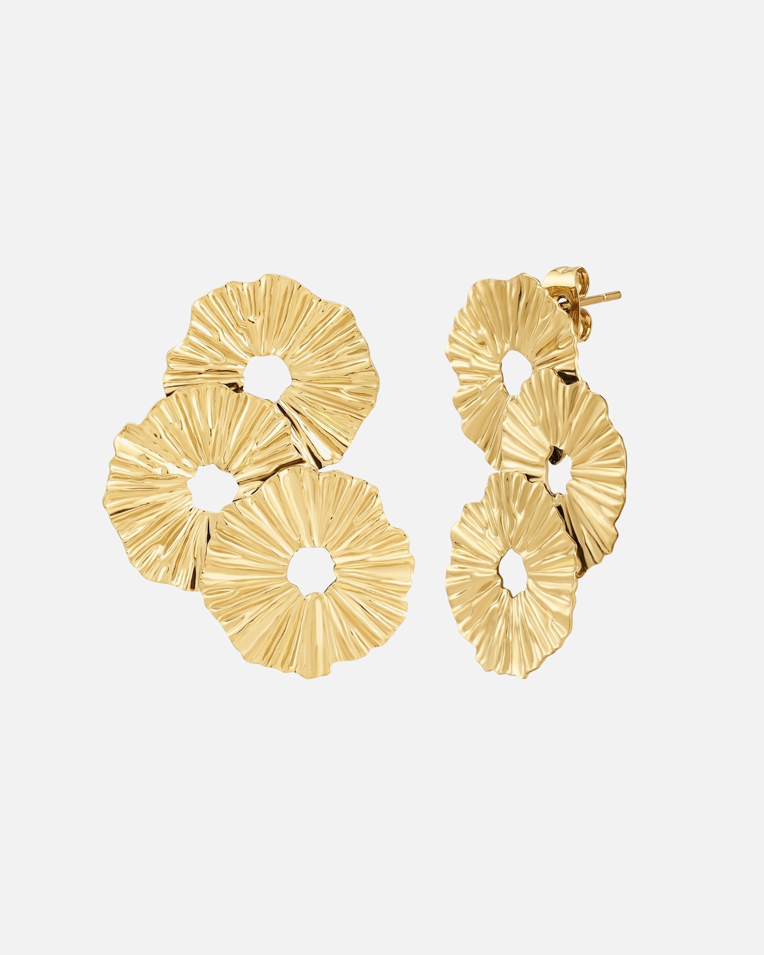 Ohrringe für Weiblich Eastside Ohrringe aus Edelstahl in Gelbgold 34,1 mm