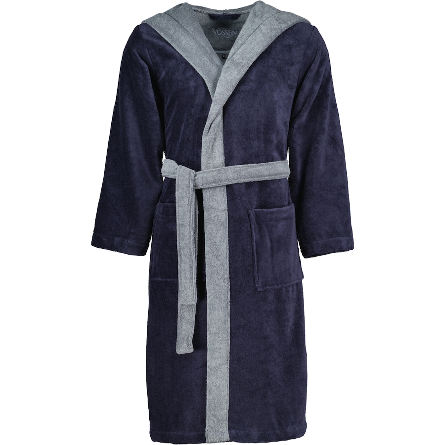 Vossen Bademäntel unisex Kapuze Poppy anthrazit - 013 M Weiss