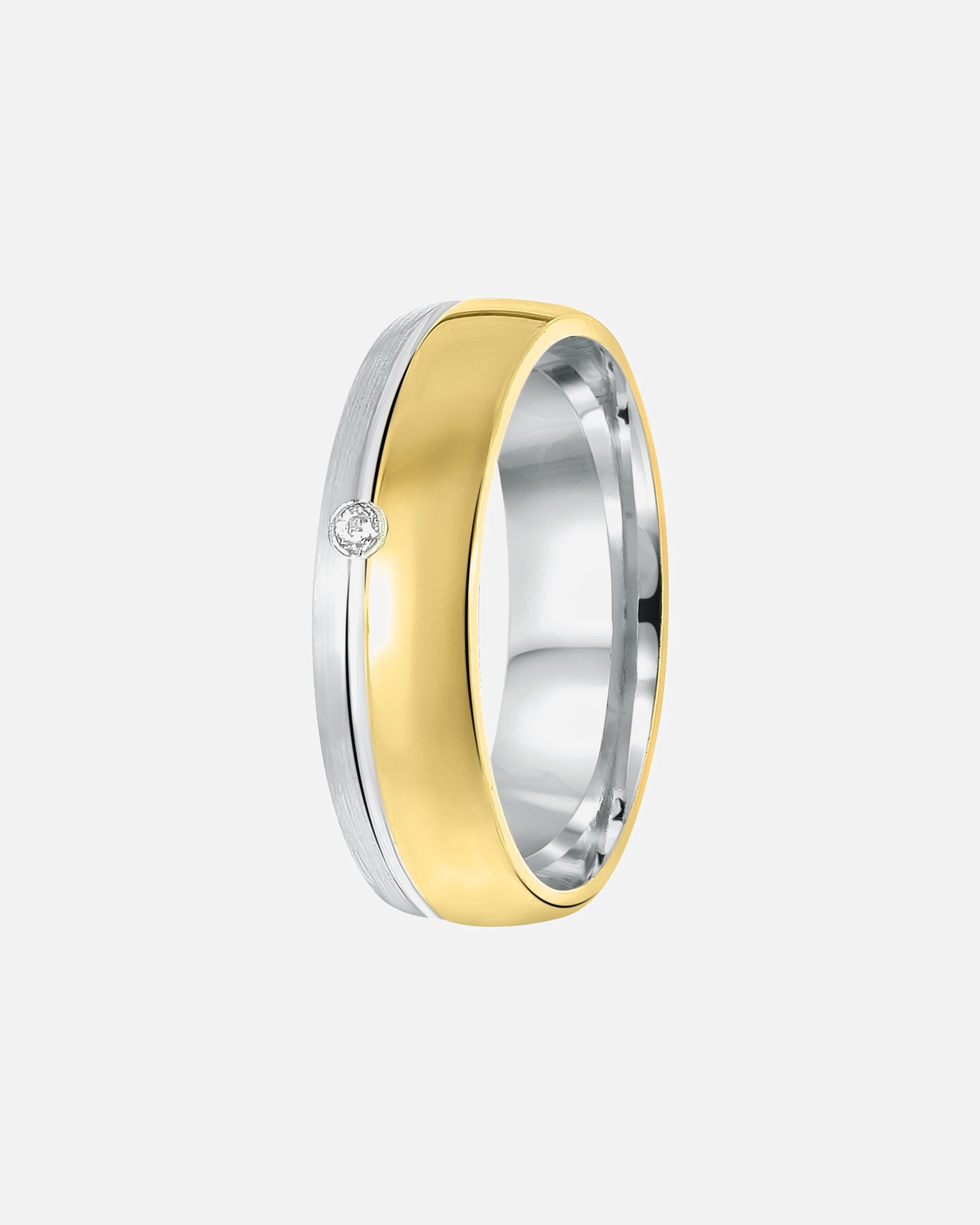 Ring für Weiblich Lucardi Ringe 'Mallorca' 925 Silber - silbern-goldfarbig 53mm