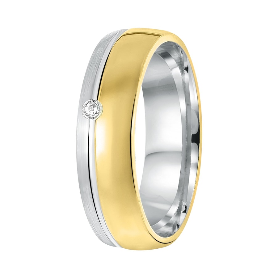 Lucardi Ringe 'Mallorca' 925 Silber - silbern-goldfarbig 52mm Herren