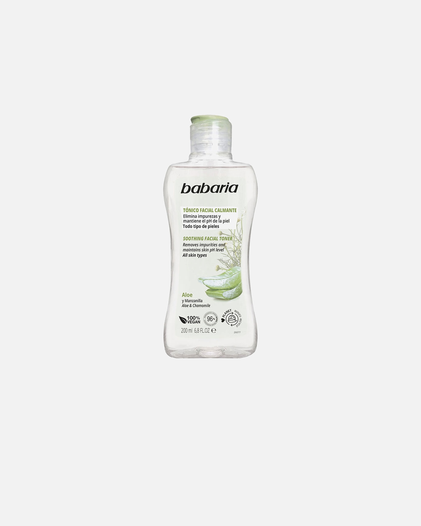 Gesichtstoner für Unisex Babaria ALOE VERA beruhigendes Gesichtswasser 300 ml