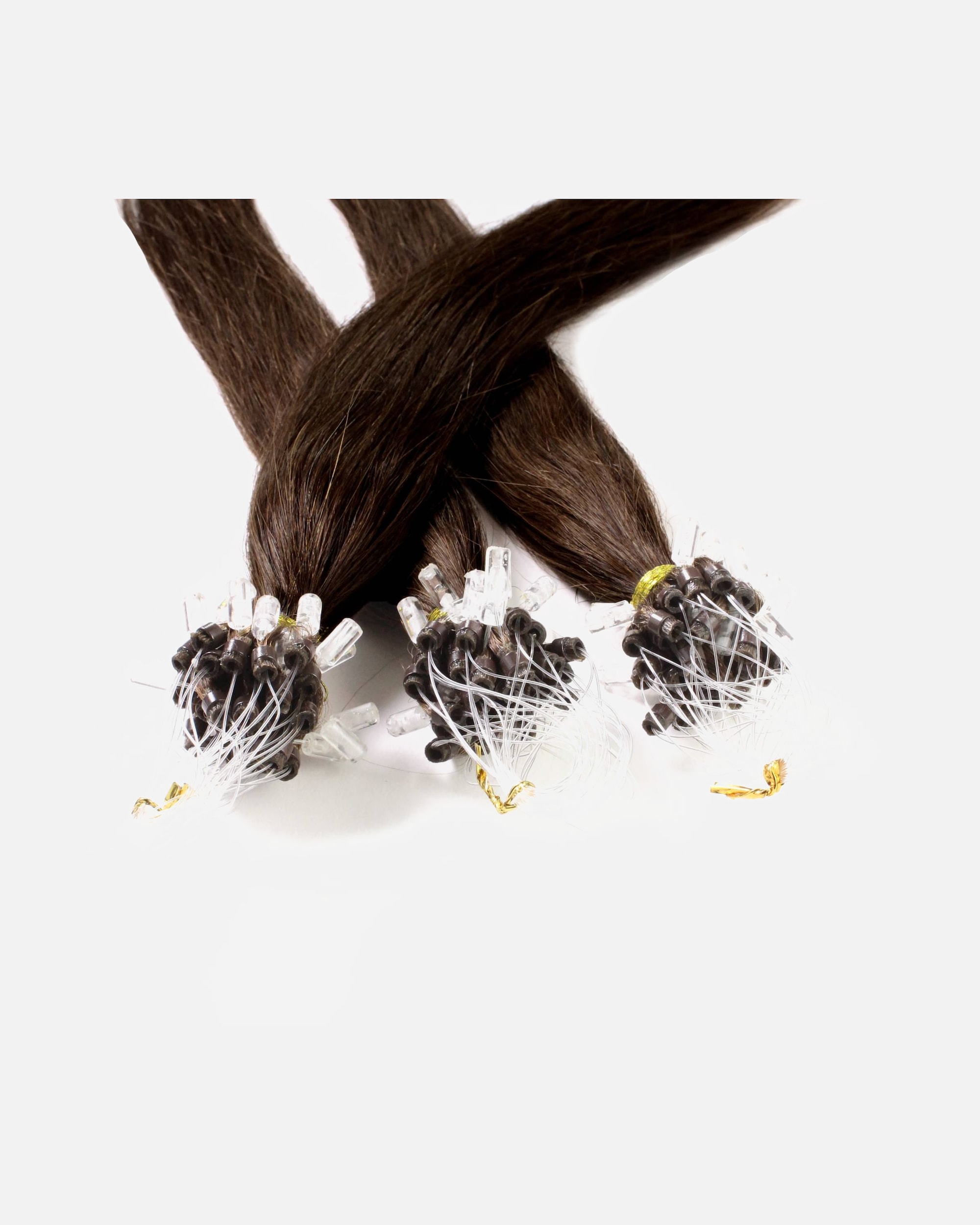 Extensions für Weiblich hair2heart Microring Extensions Echthaar #6/3 Dunkelblond Gold 1g 40cm