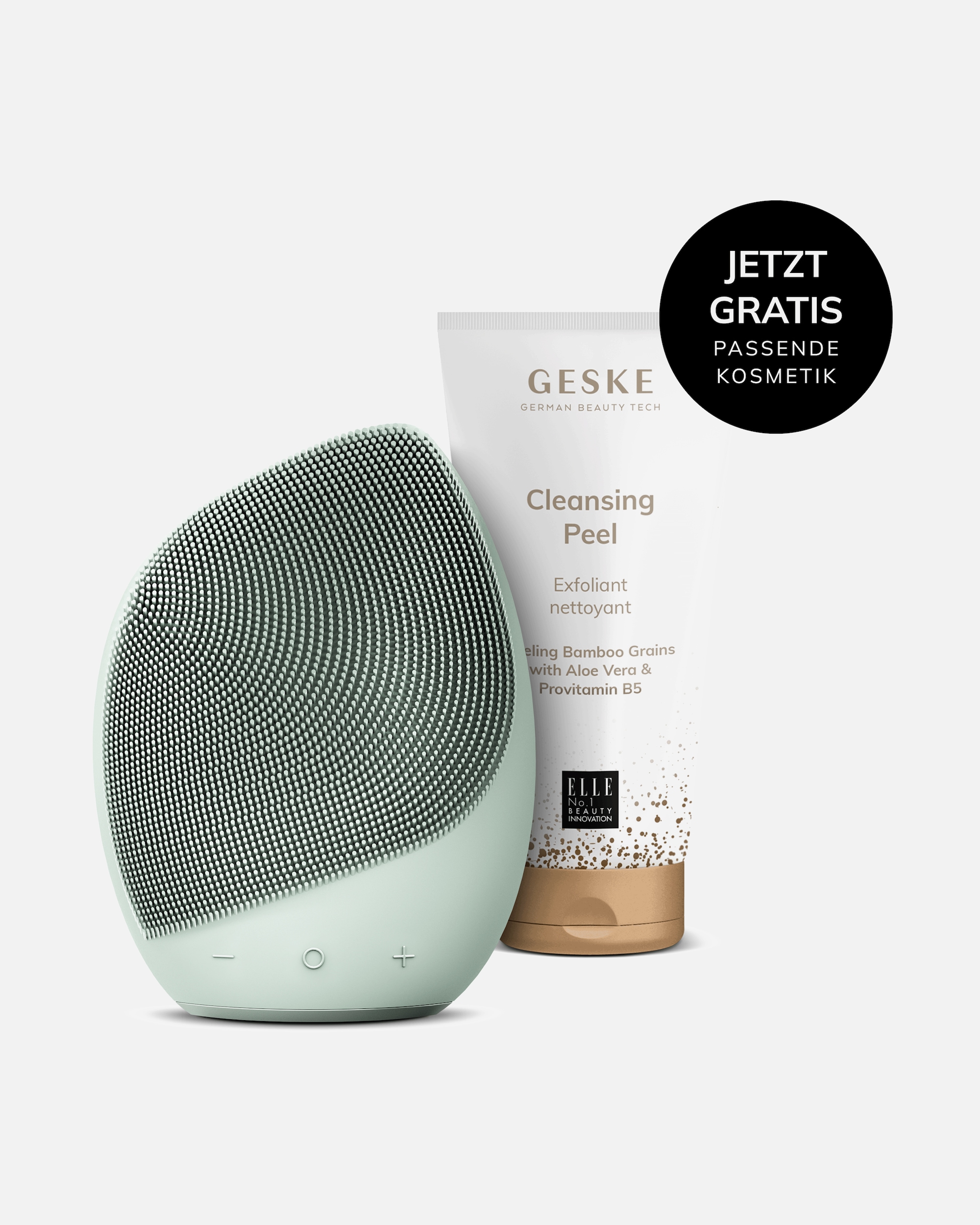 Gesichtspflegeset für Unisex Geske Sonic Facial Brush | 5 in 1 | Farbe: Green + Gratis Kosmetik Green