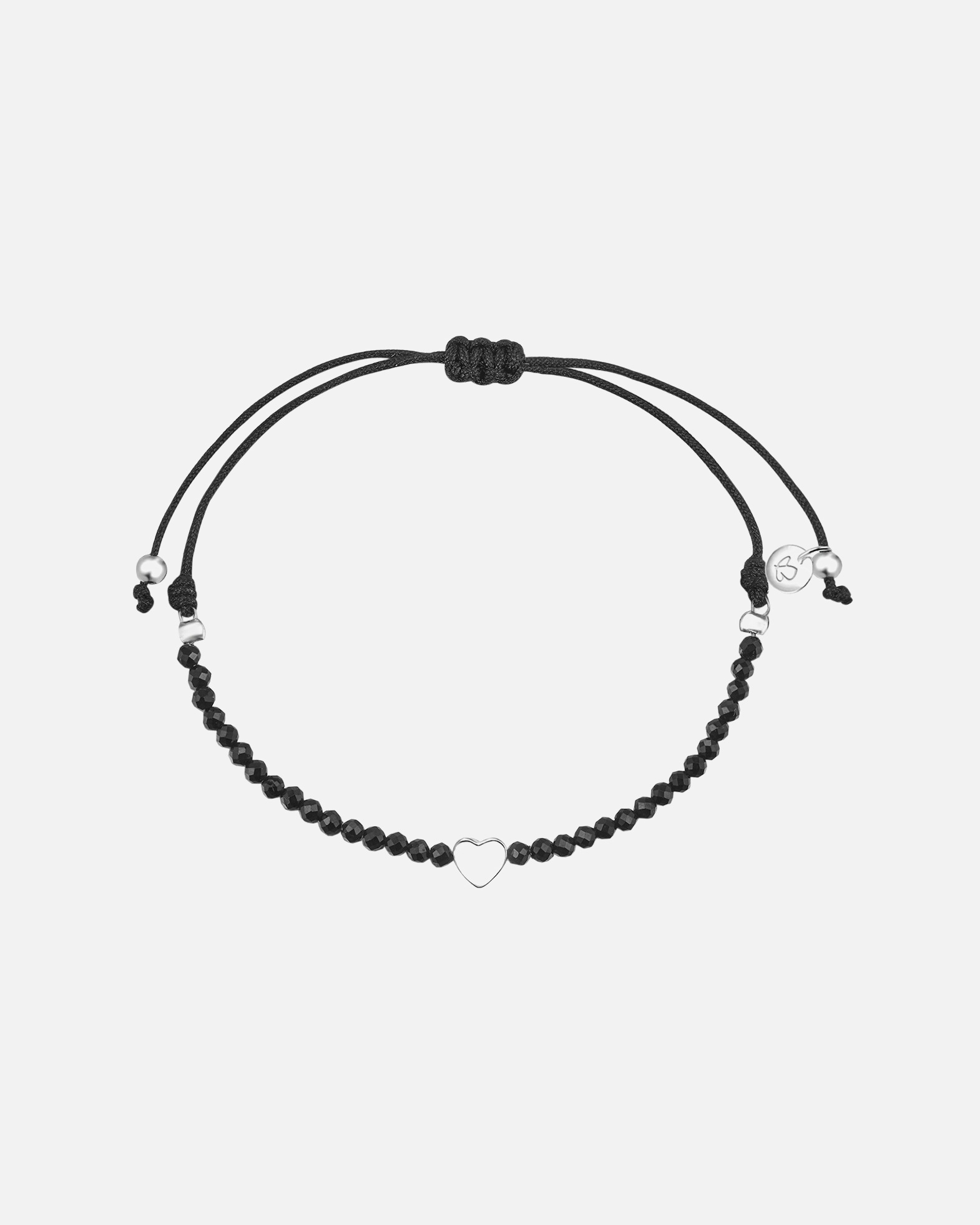 Armband für Weiblich Glanzstücke München Armband Herz aus Sterling Silber in silber mit Spinell 15,0 - 22,0 cm, flexibel einstellbar