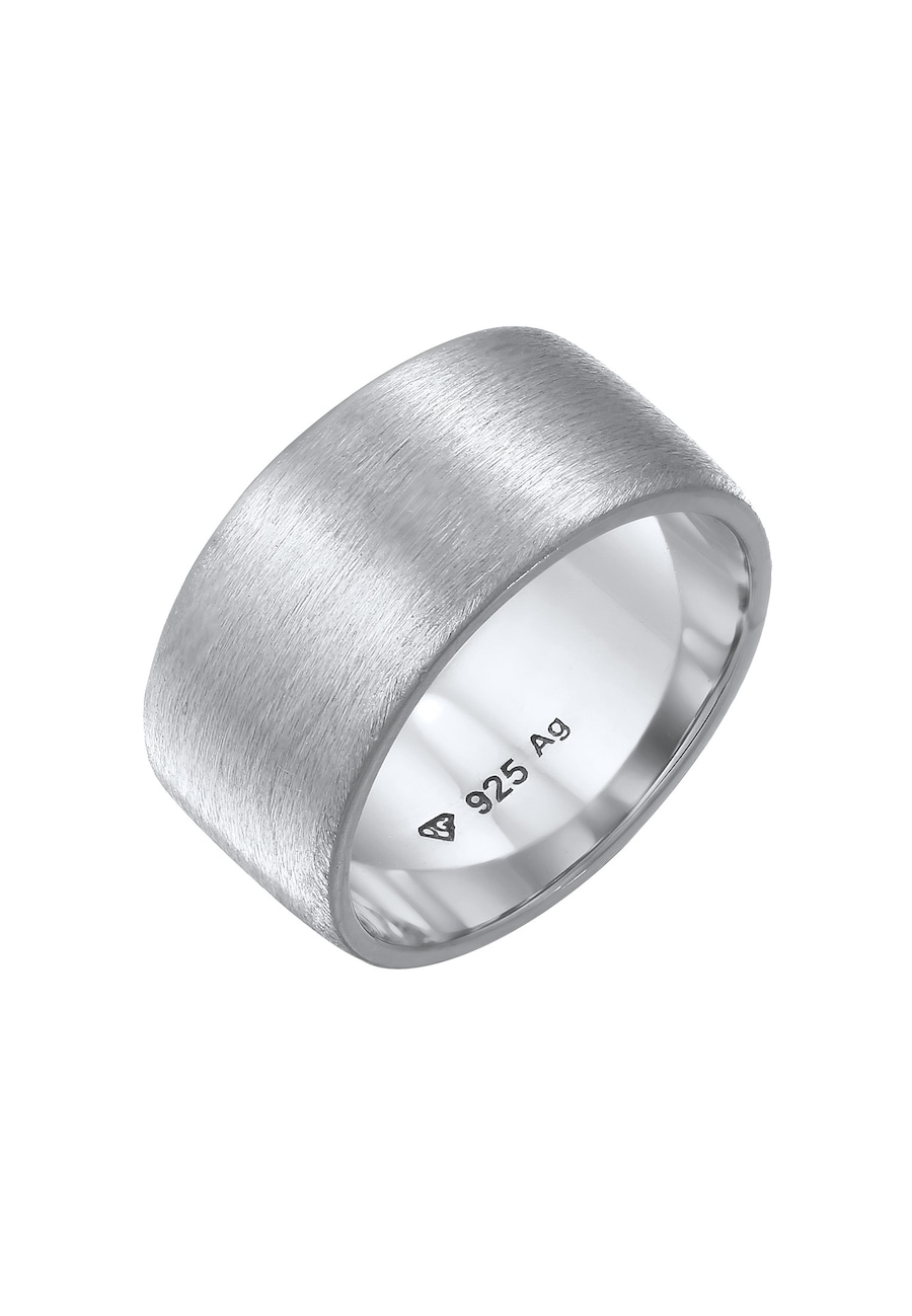 Elli Bandring Breit Matt Gebürstet Basic 925 Silber 52 Damen
