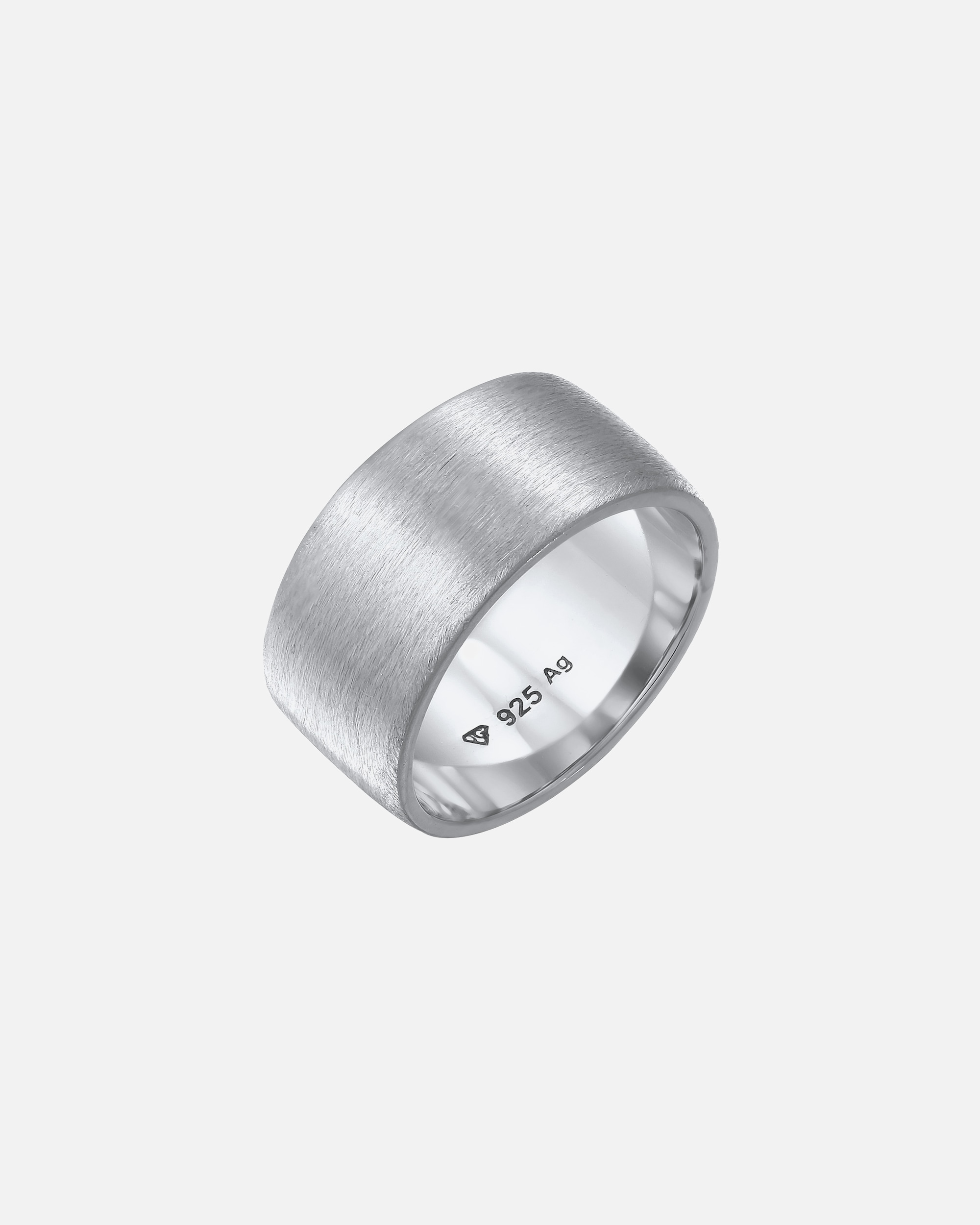 Ring für Weiblich Elli Bandring Breit Matt Gebürstet Basic 925 Silber 58