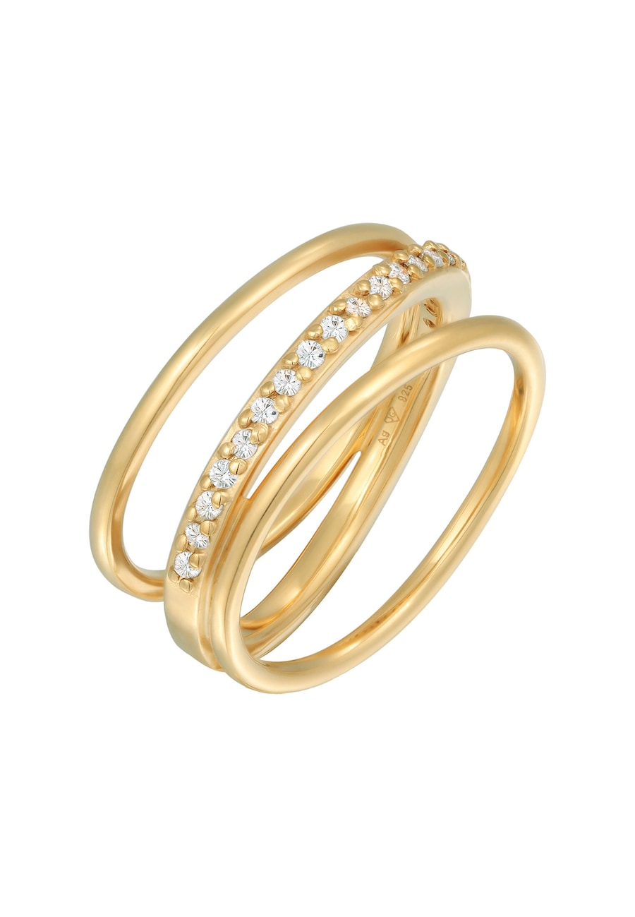 Elli Wickelring Zirkonia 925 Silber 58 Damen