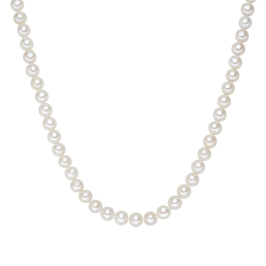 Valero Pearls Perlen-Kette aus Sterling Silber in silber mit Süßwasser-Zuchtperle 40 cm + 5 Damen