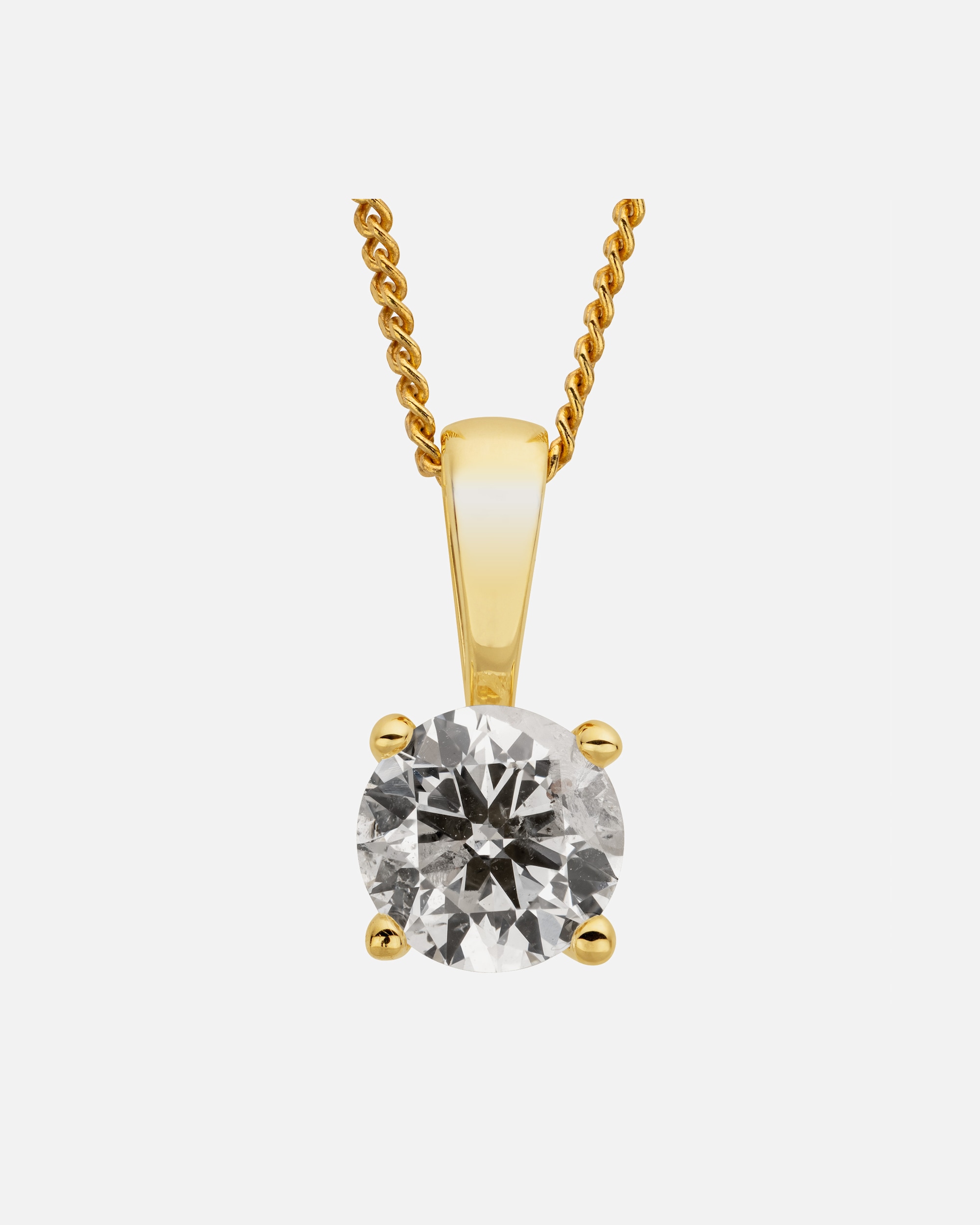 Halskette für Weiblich Orolino Anhänger mit Kette 585/- Gold Brillant weiß 0,50ct. 45cm