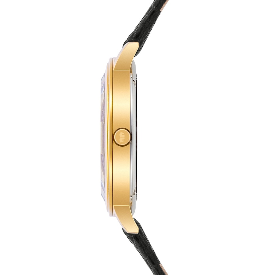 Rhodenwald & Söhne Armband-Uhr Lucrezia aus Echtleder in silber Gelbgold Damen